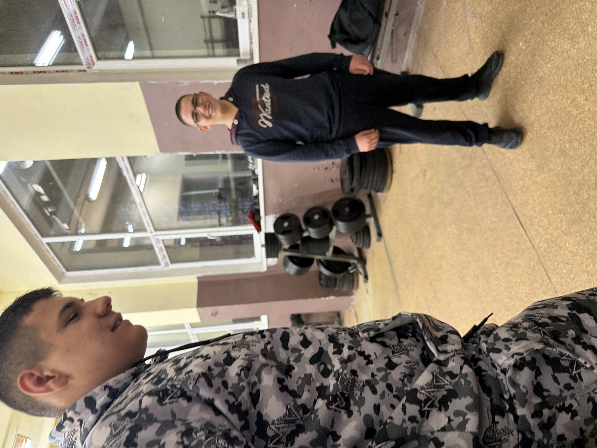 Two men photographed at gym in Panagyurishte Bulgaria