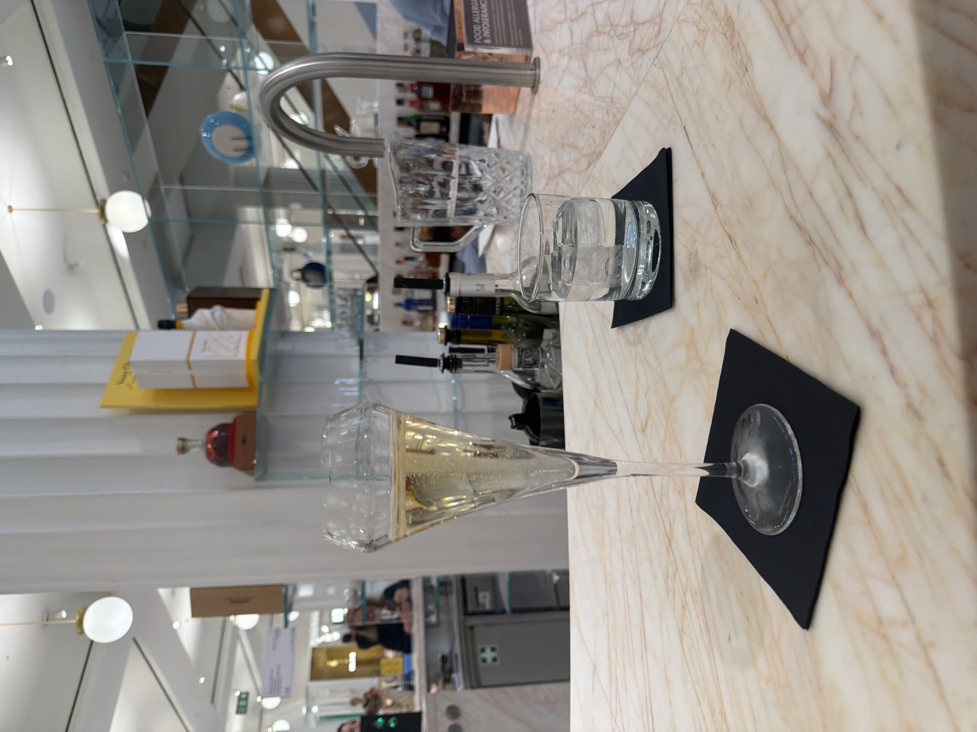 Elevated view captured of London bar restaurant interior