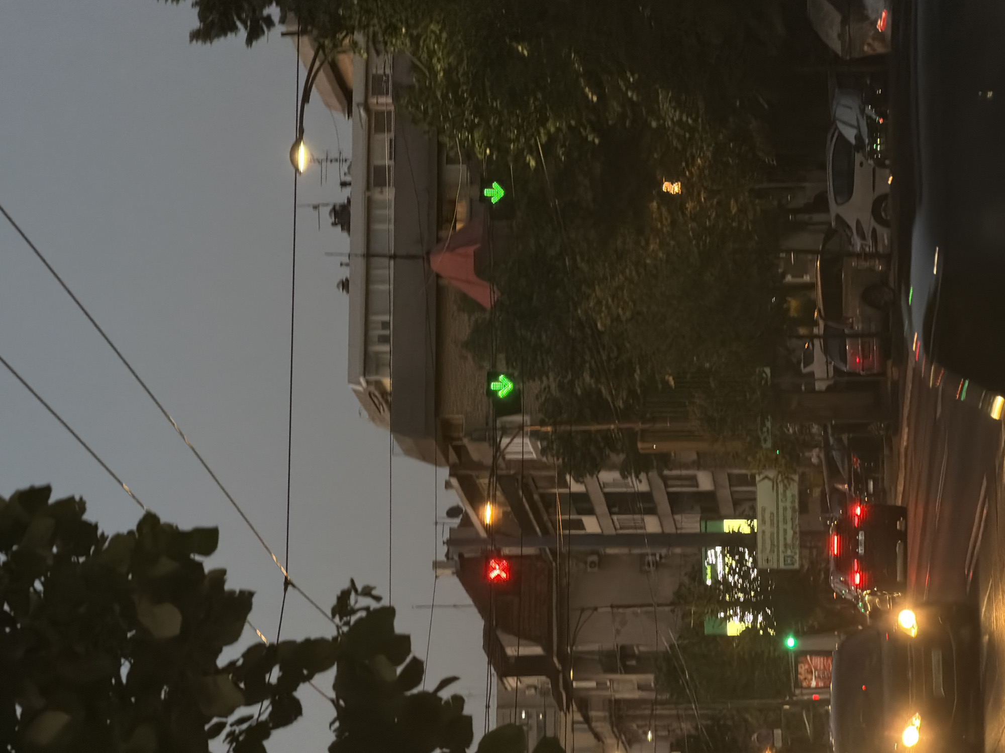 Evening street scenes captured in Belgrade, Serbia