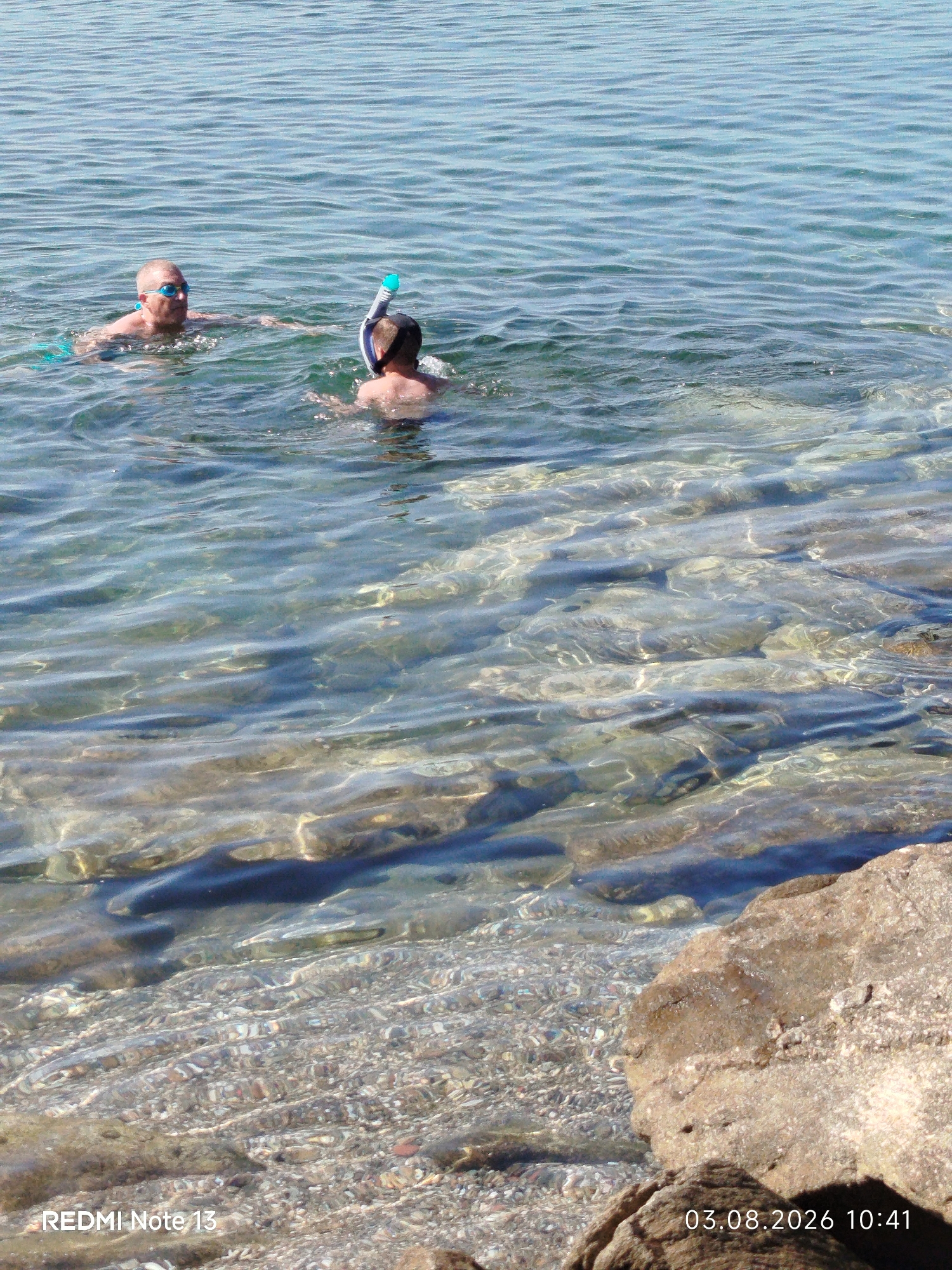 A summer morning on the beaches of Sithonia, Greece