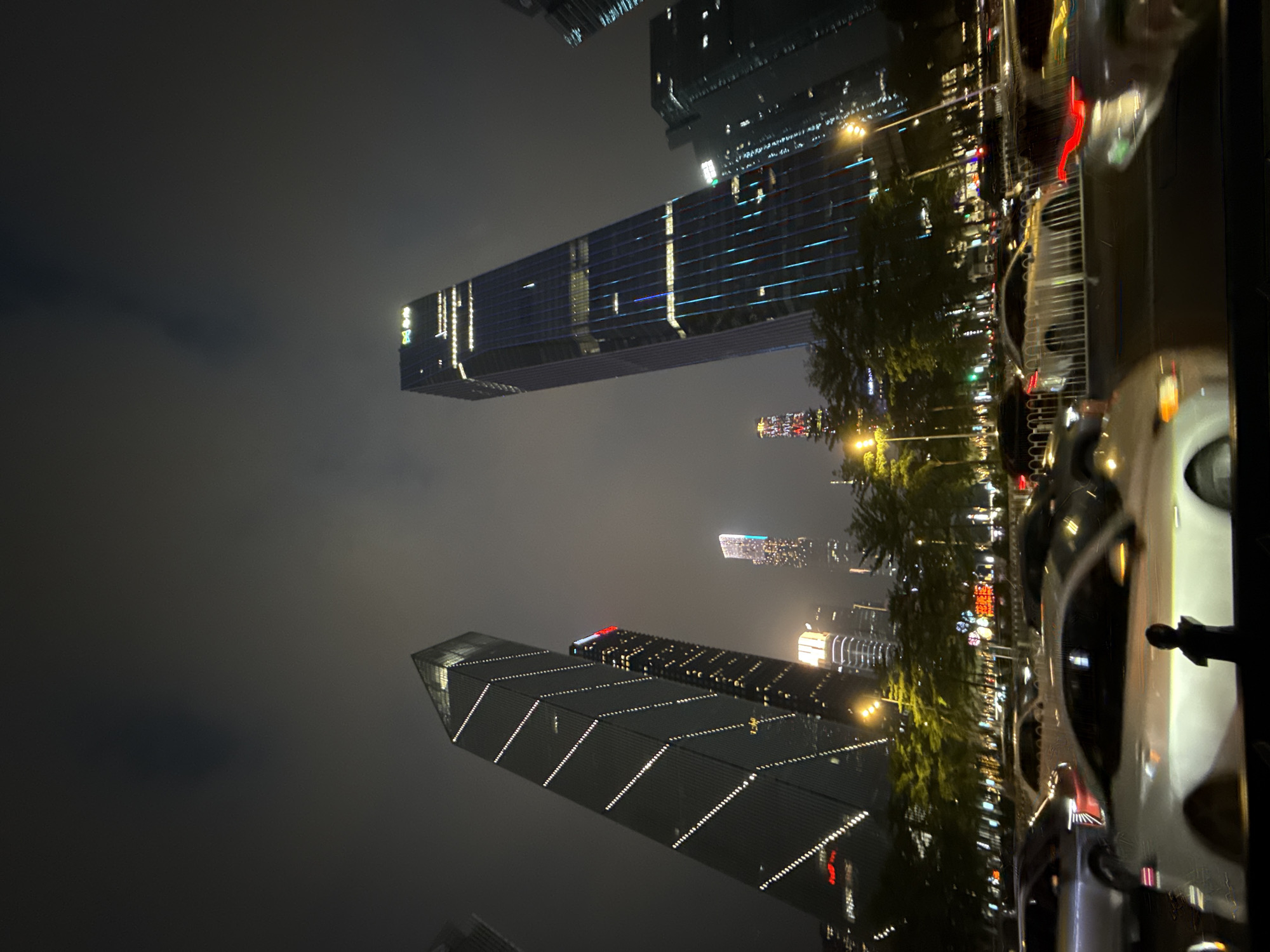Nighttime skyline captured in Guangzhou's Tianhe District