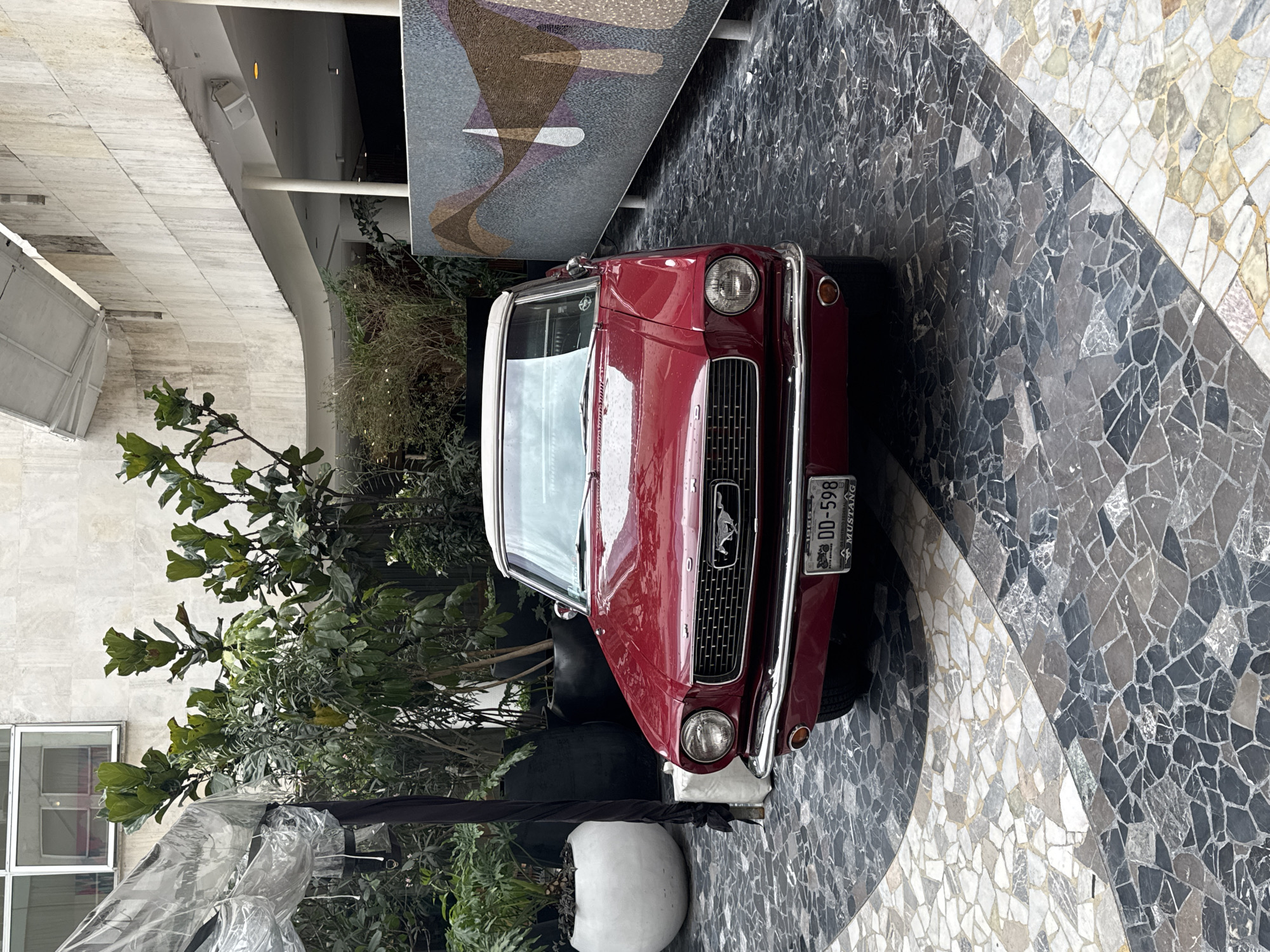 Classic Ford Mustang spotted in indoor Mexico City parking