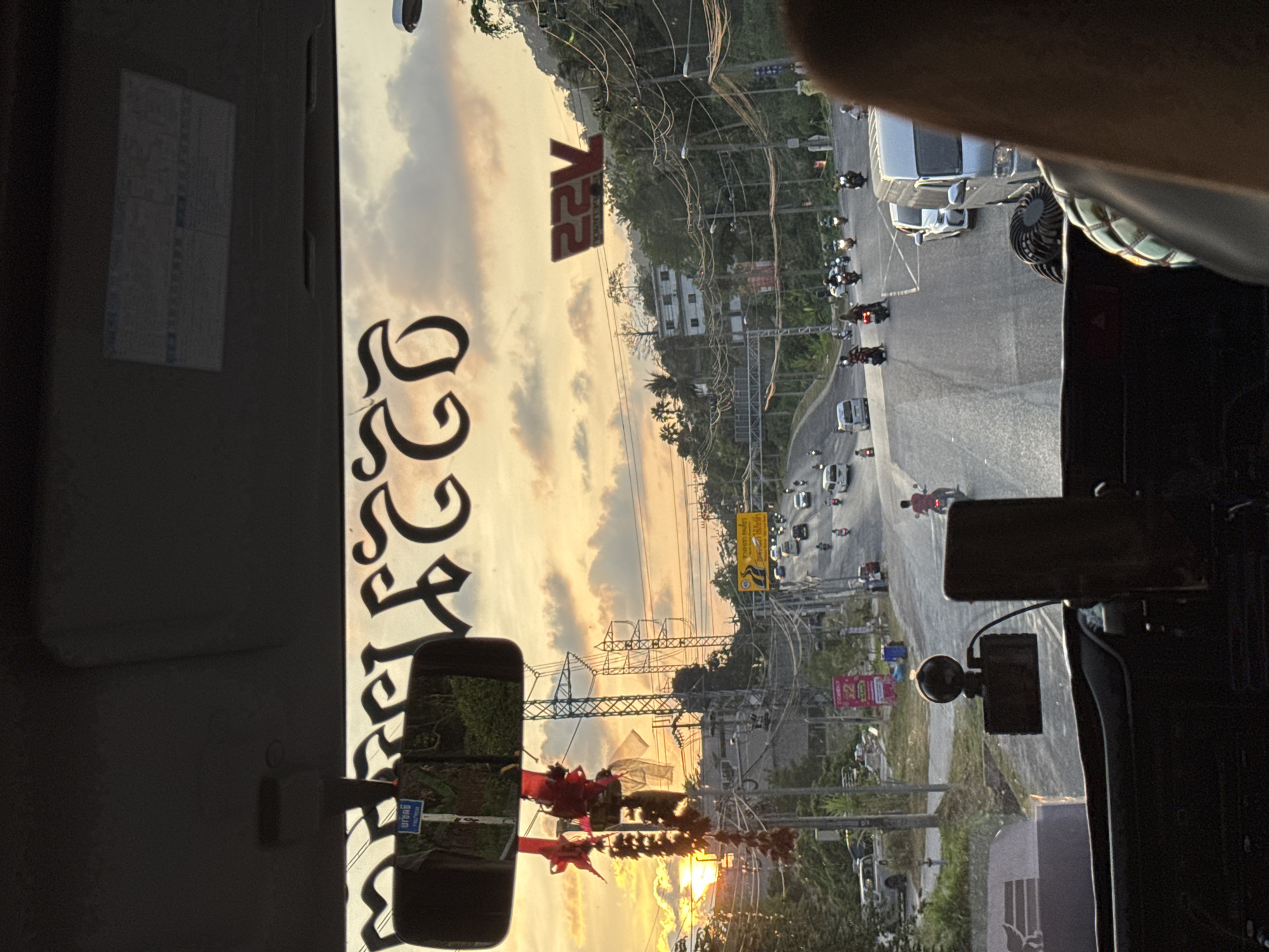 Bus passengers and sunset scenes captured in Patong Thailand