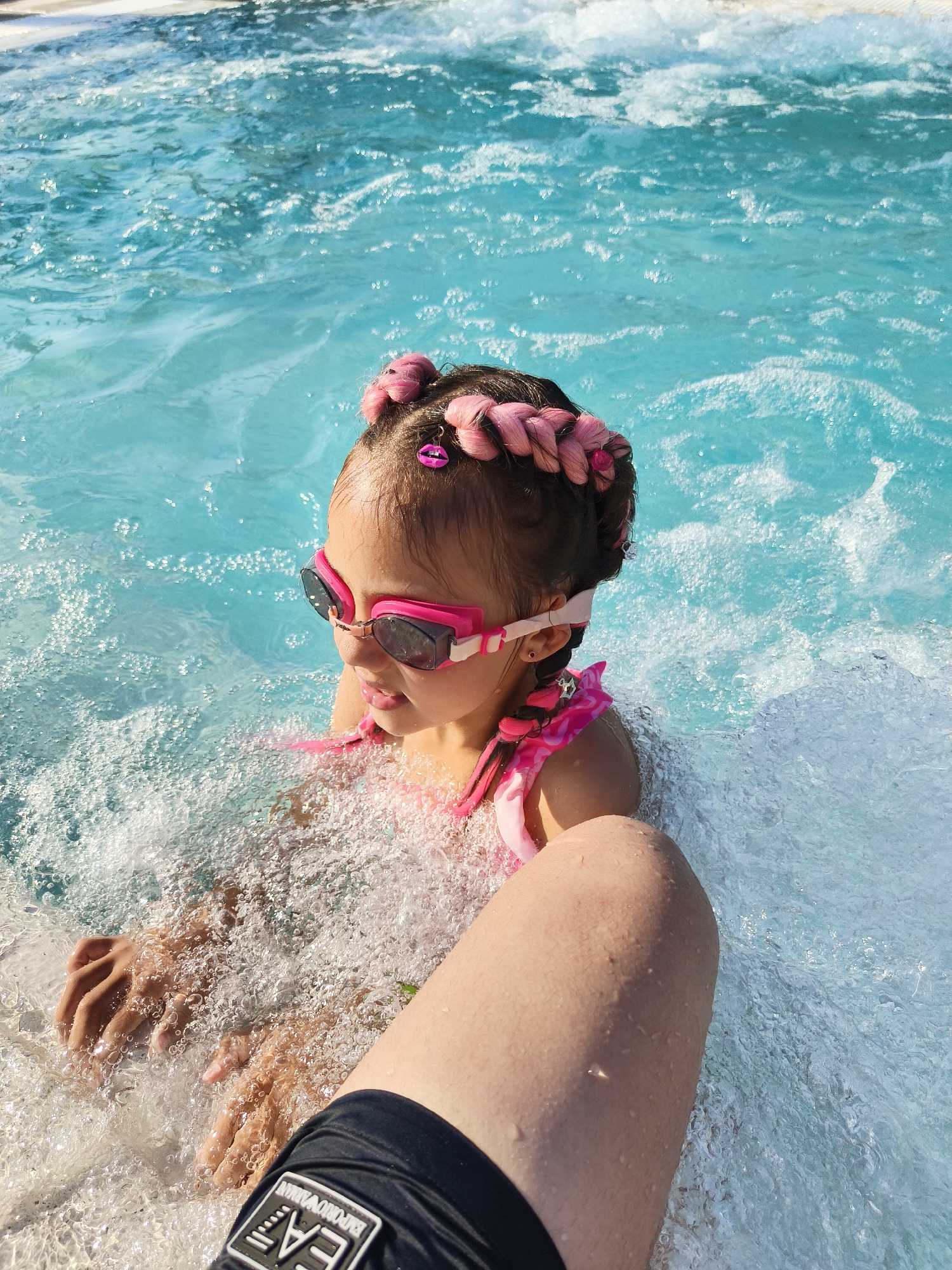 Sunny afternoon at a resort pool in Kiten, Bulgaria