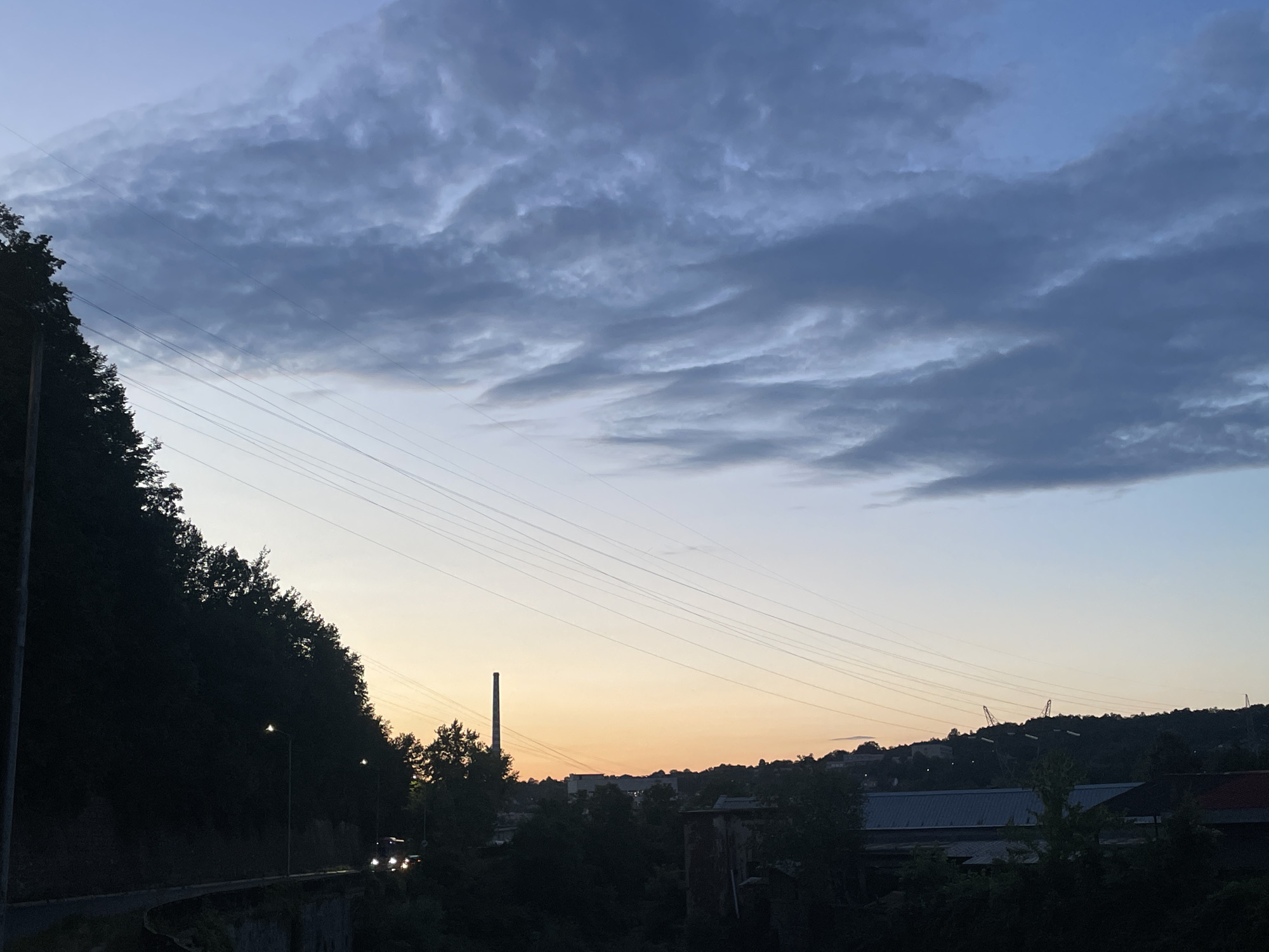 Dusk along the Yantra River in Gabrovo, Bulgaria