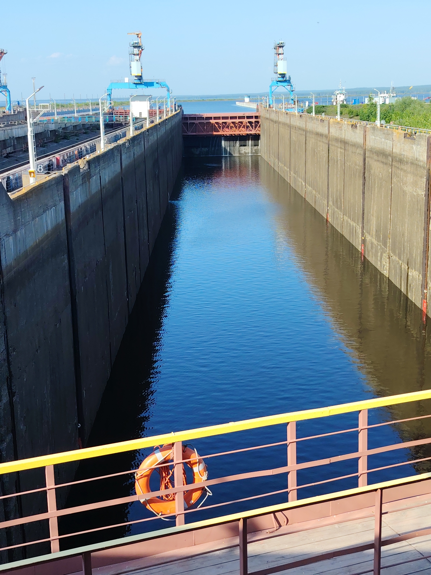 Family fishing trip documented at Kama River locks, Chaikovsky