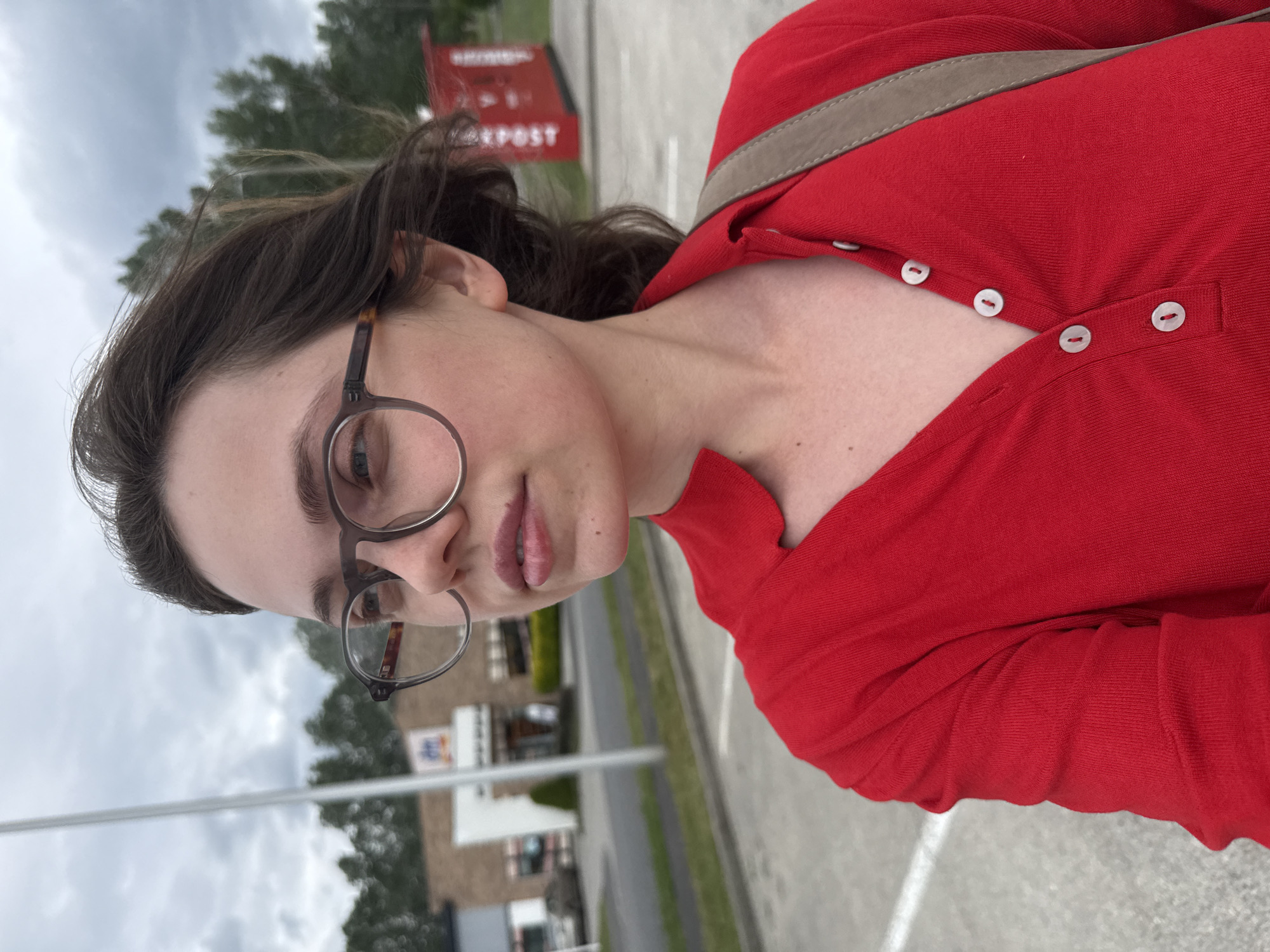 Woman's afternoon shopping trip documented in Balatonlelle, Hungary