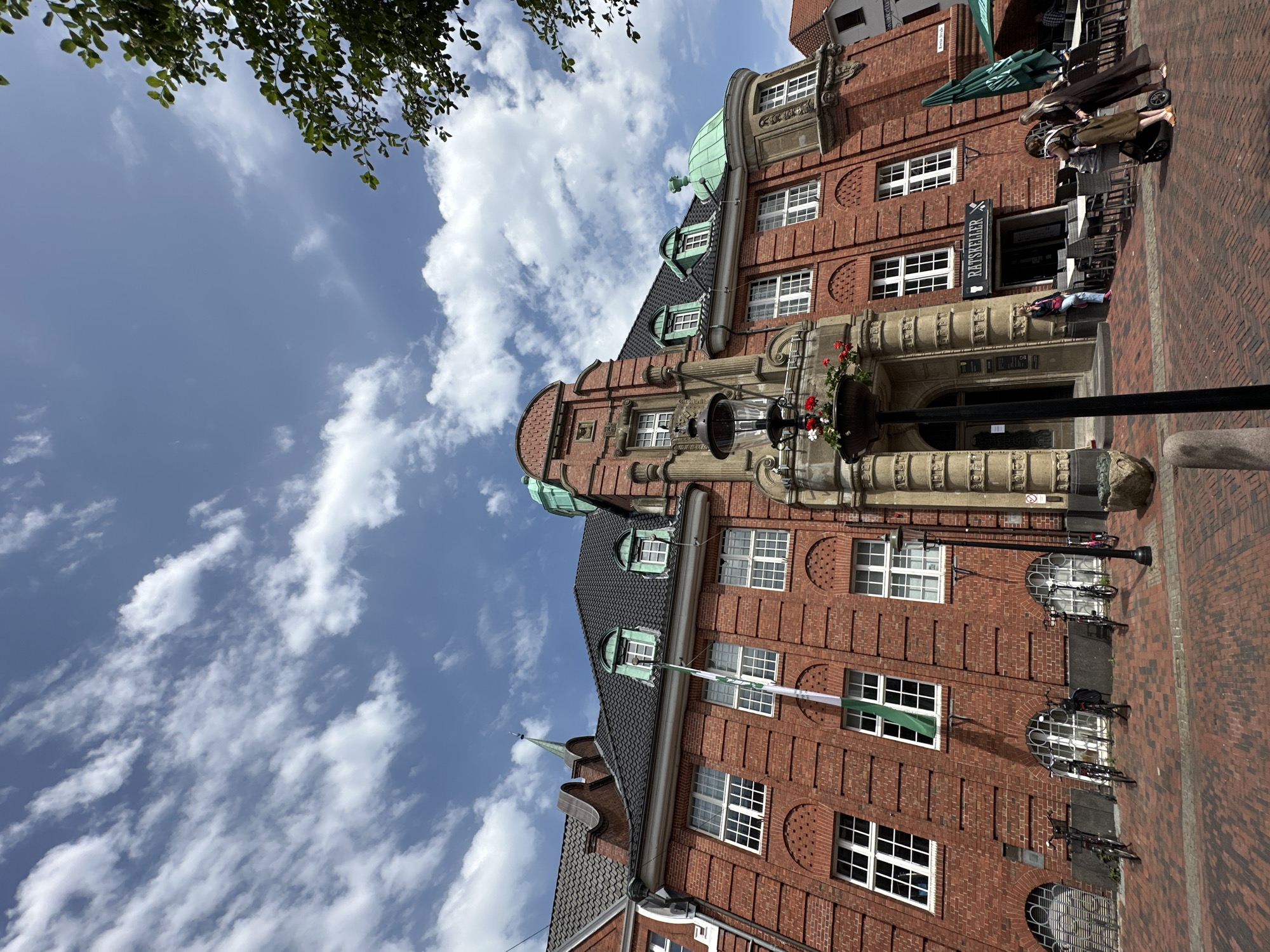 Tourist captures historic Buxtehude landmarks and street life