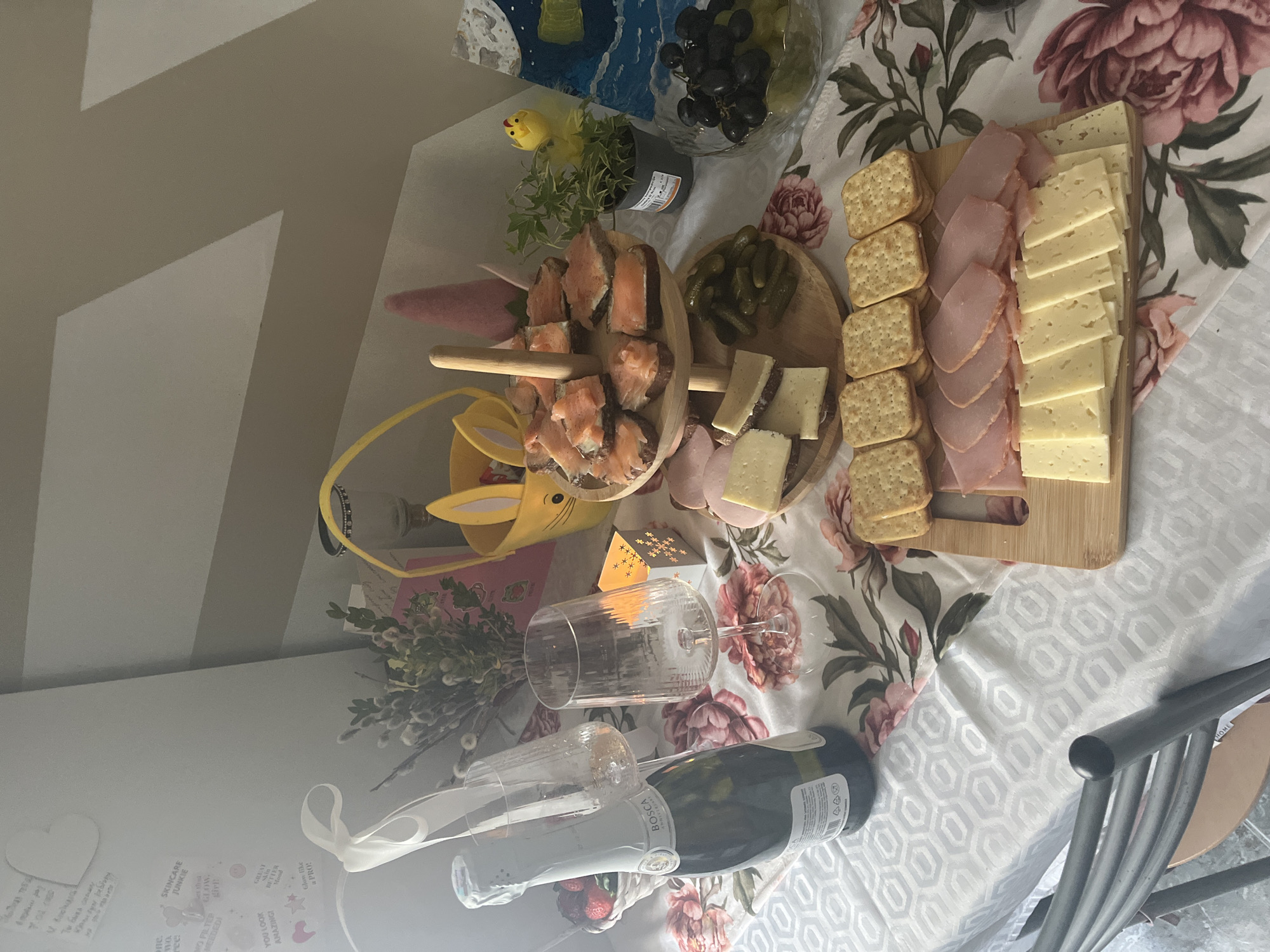 Domestic afternoon scenes captured in Liepaja home with food, cat