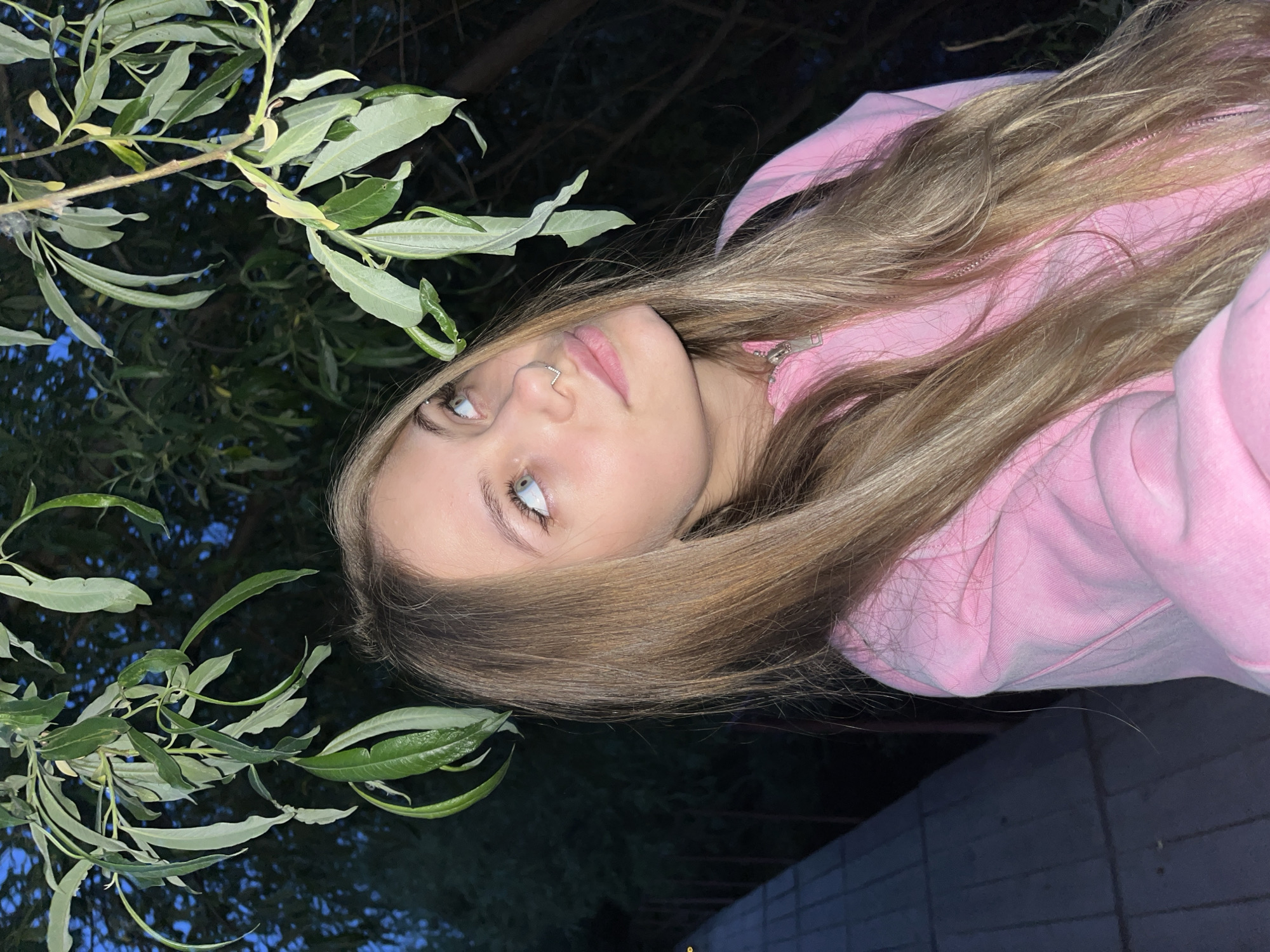 Woman documented during evening outing in Russian village