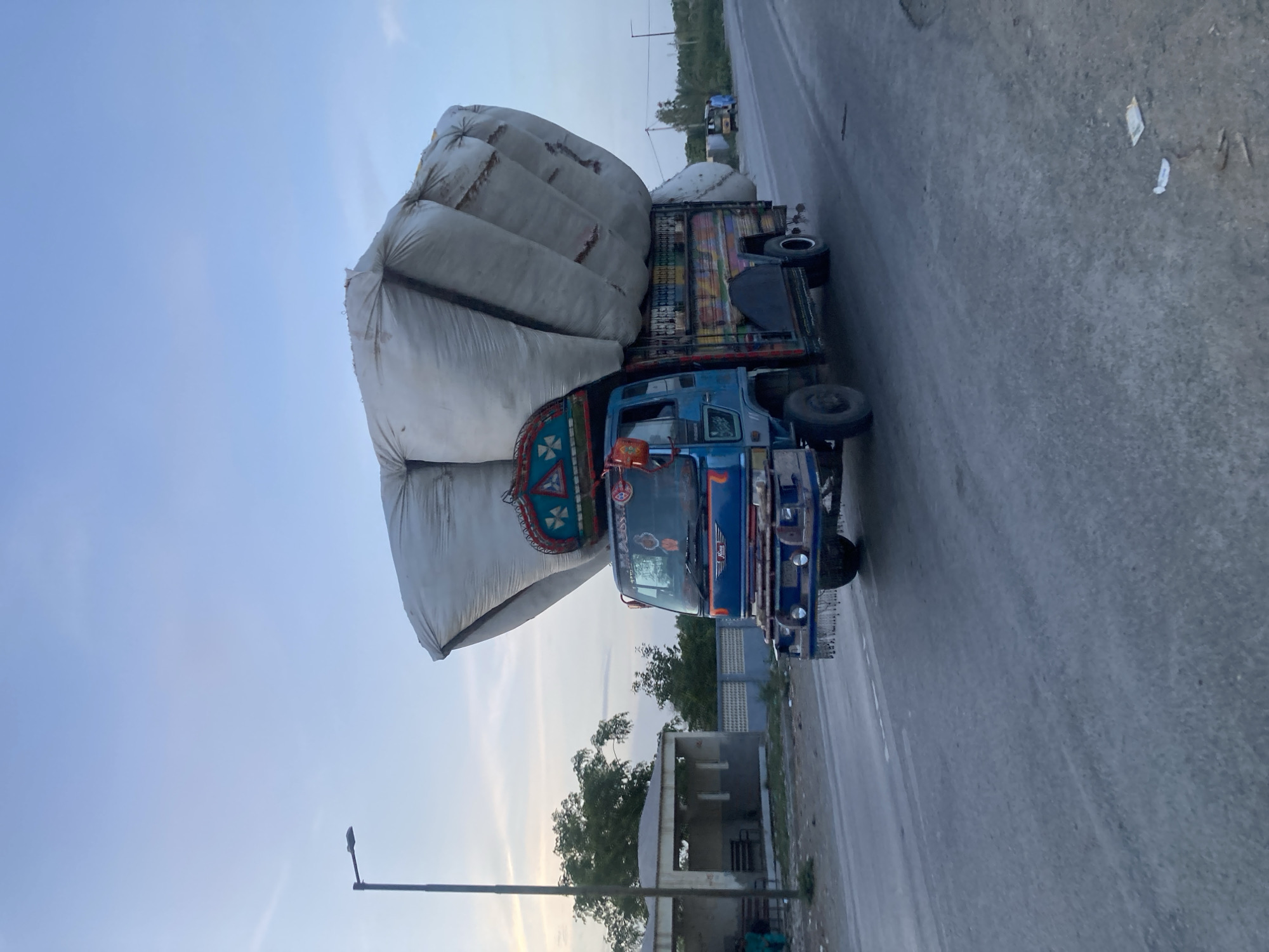 Heavy transport activity documented on Uthal roads