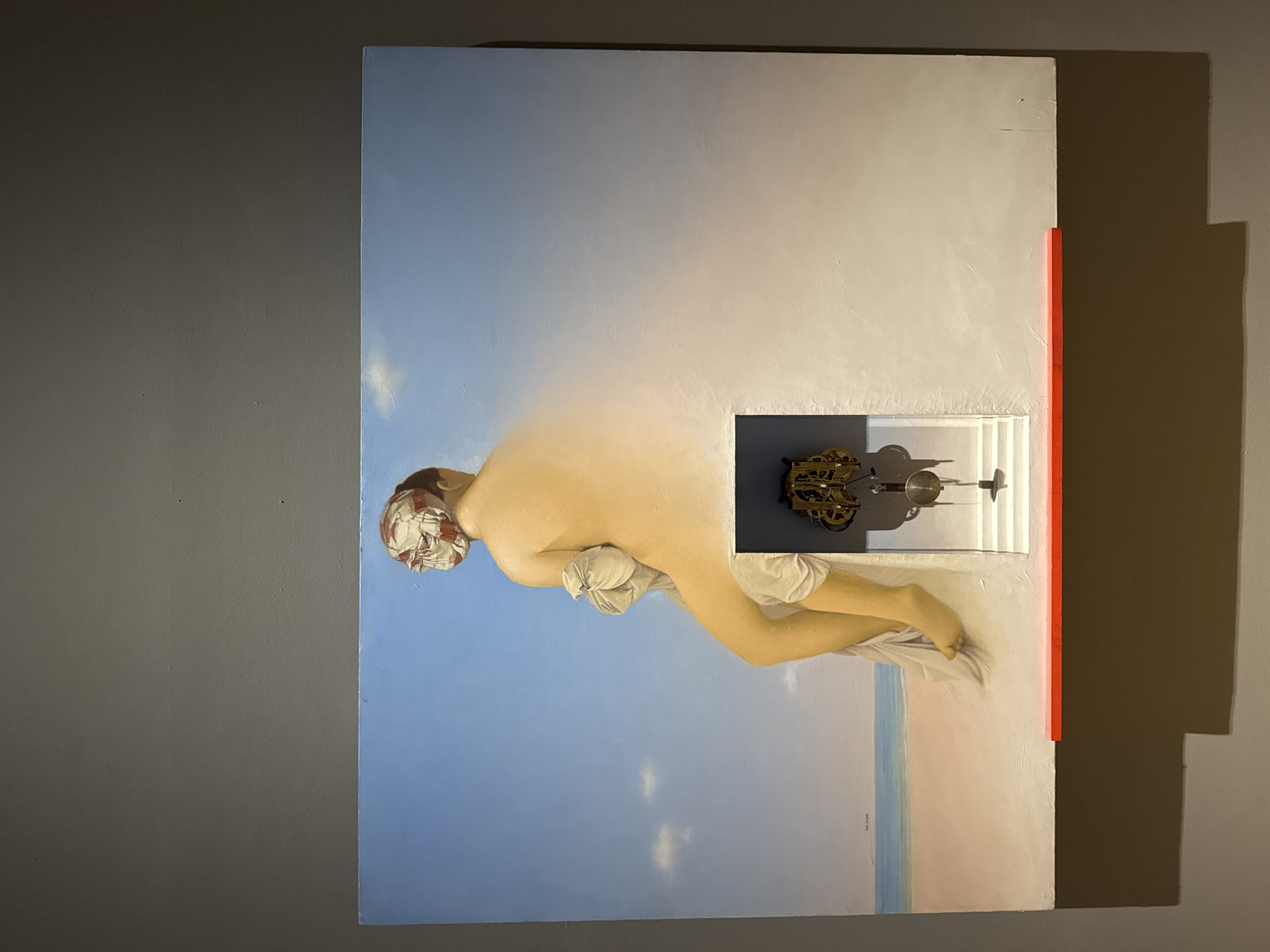 Seoul gallery visitor documents diverse artworks during morning visit
