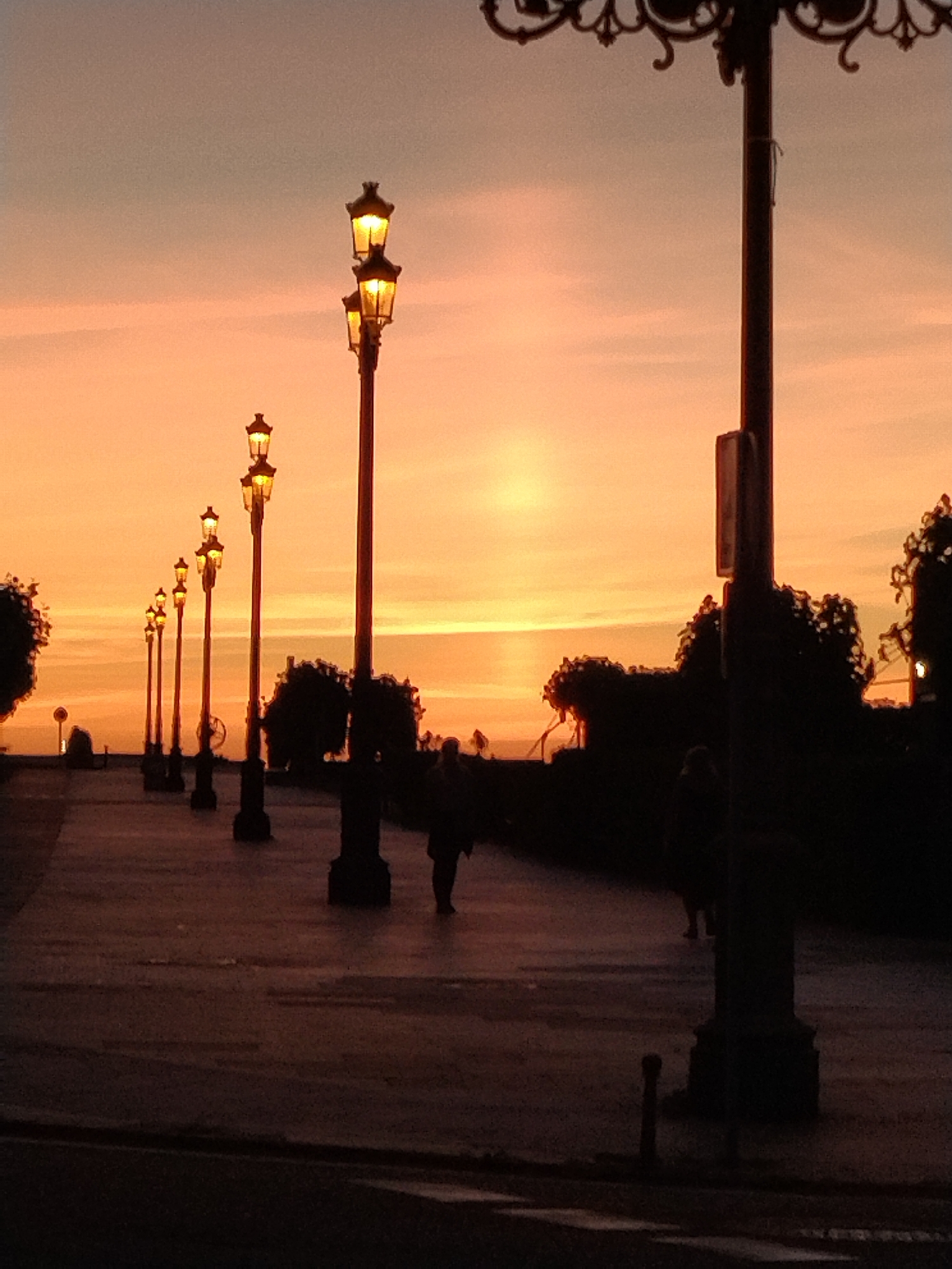 Sunset memories captured along Baiona waterfront during evening stroll