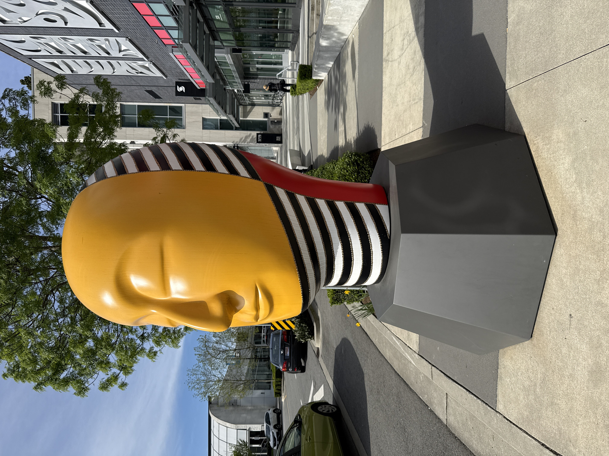 Witness documents colorful sculpture, modern buildings in Burnaby