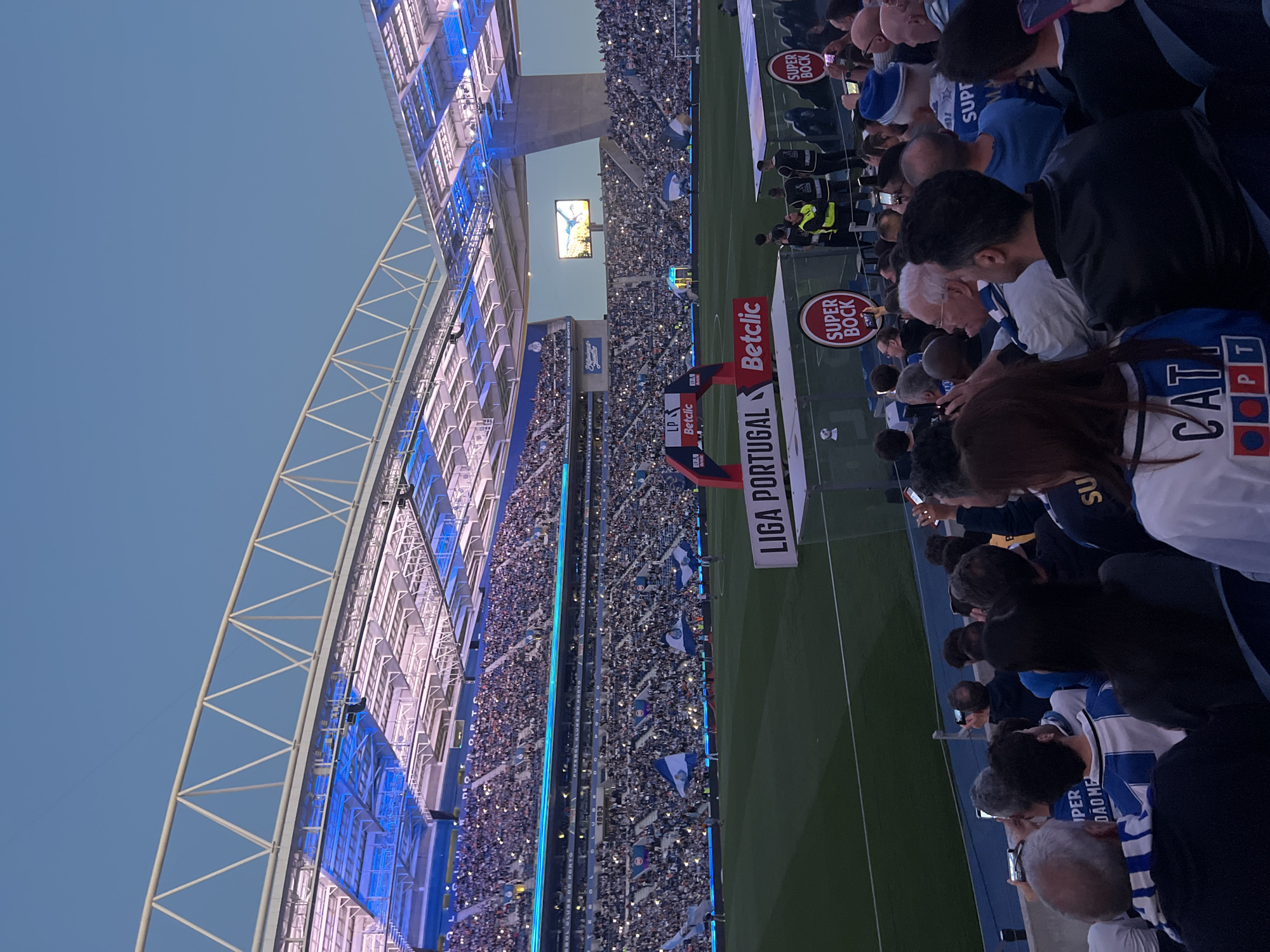 Porto soccer stadium hosts match with full crowd