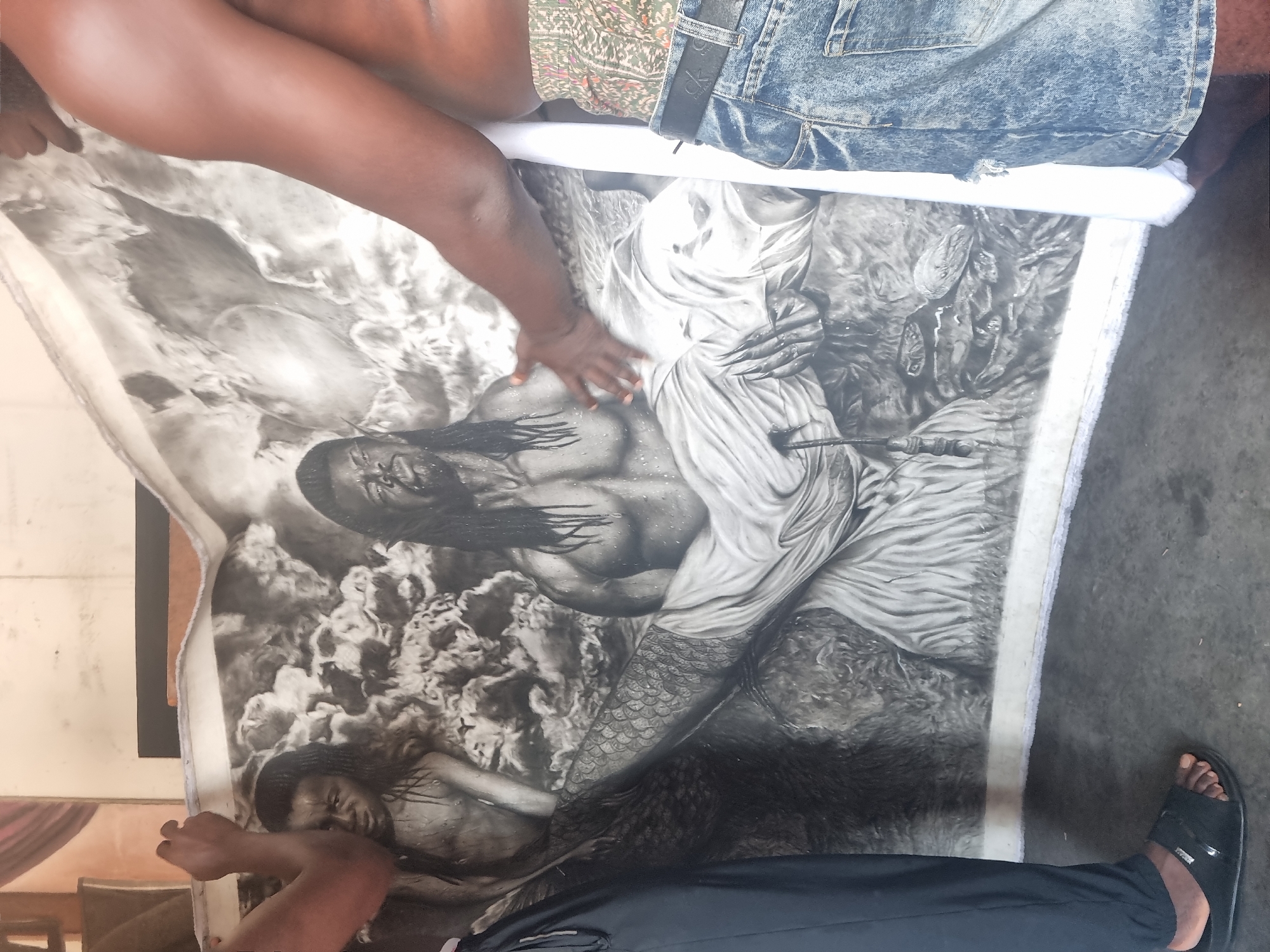 Artist creates detailed drawings in Onitsha studio