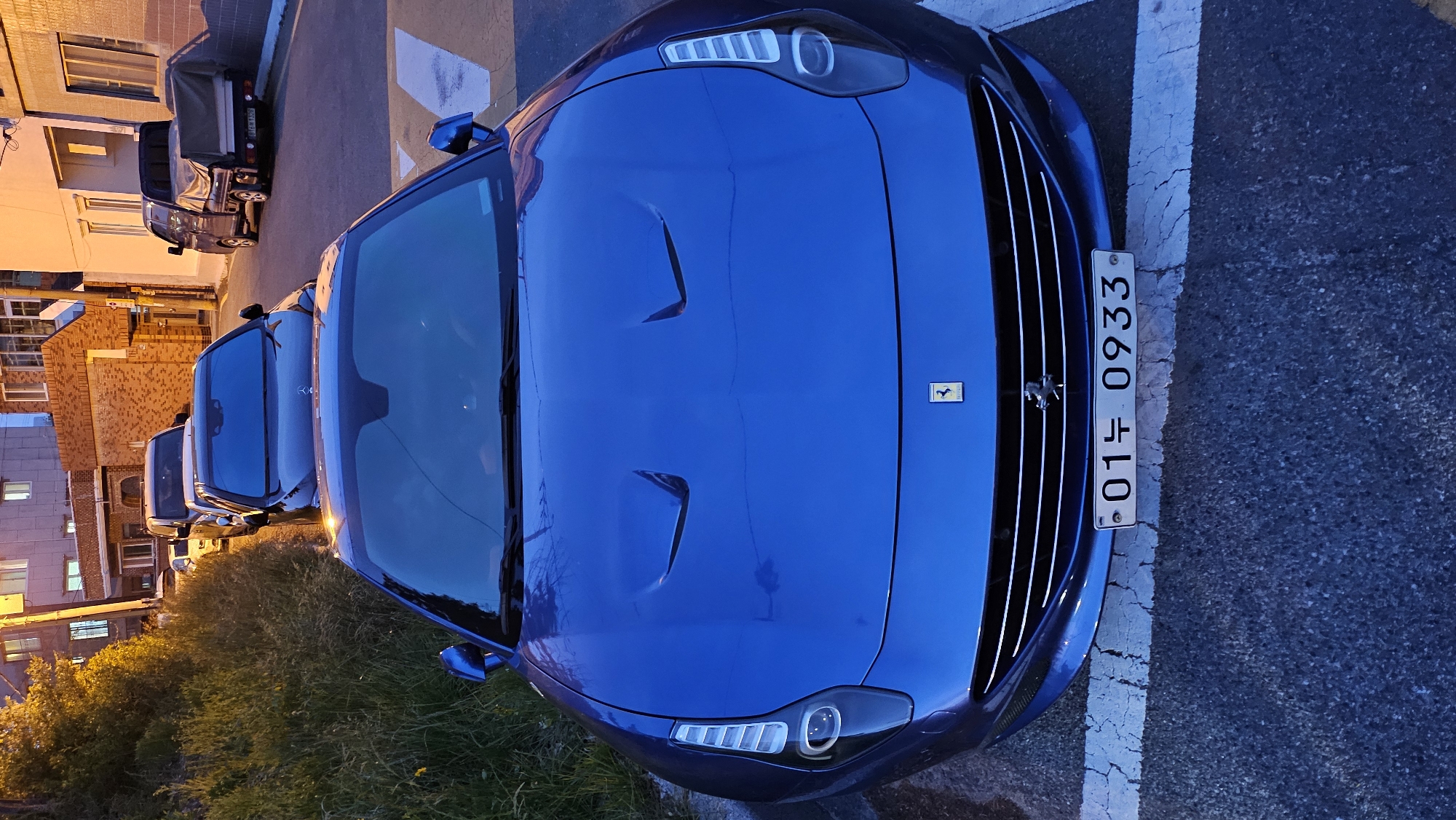 Blue Ferrari spotted parked on Ulsan street
