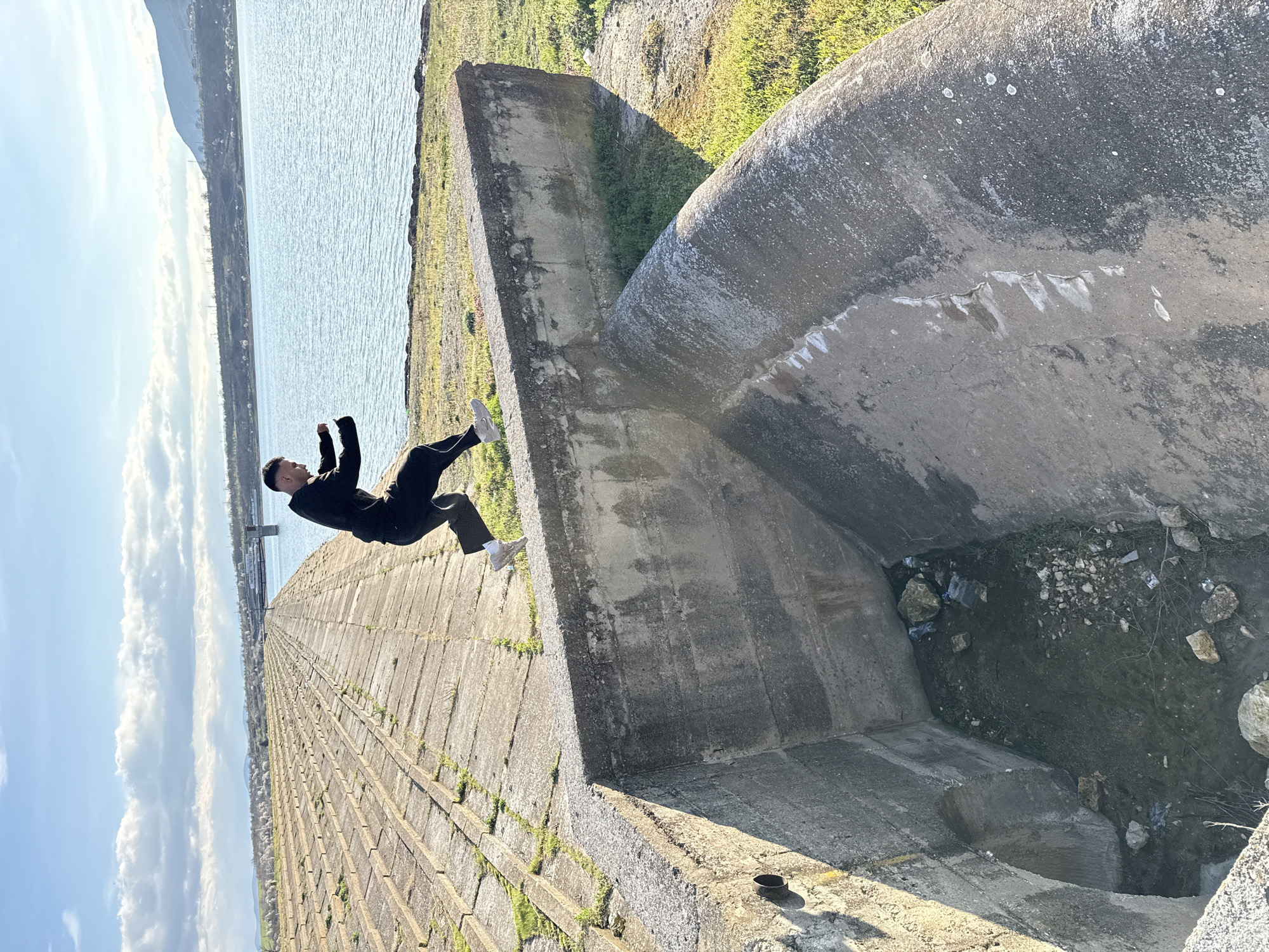 Man enjoys outdoor activities by waterfront in Shumen