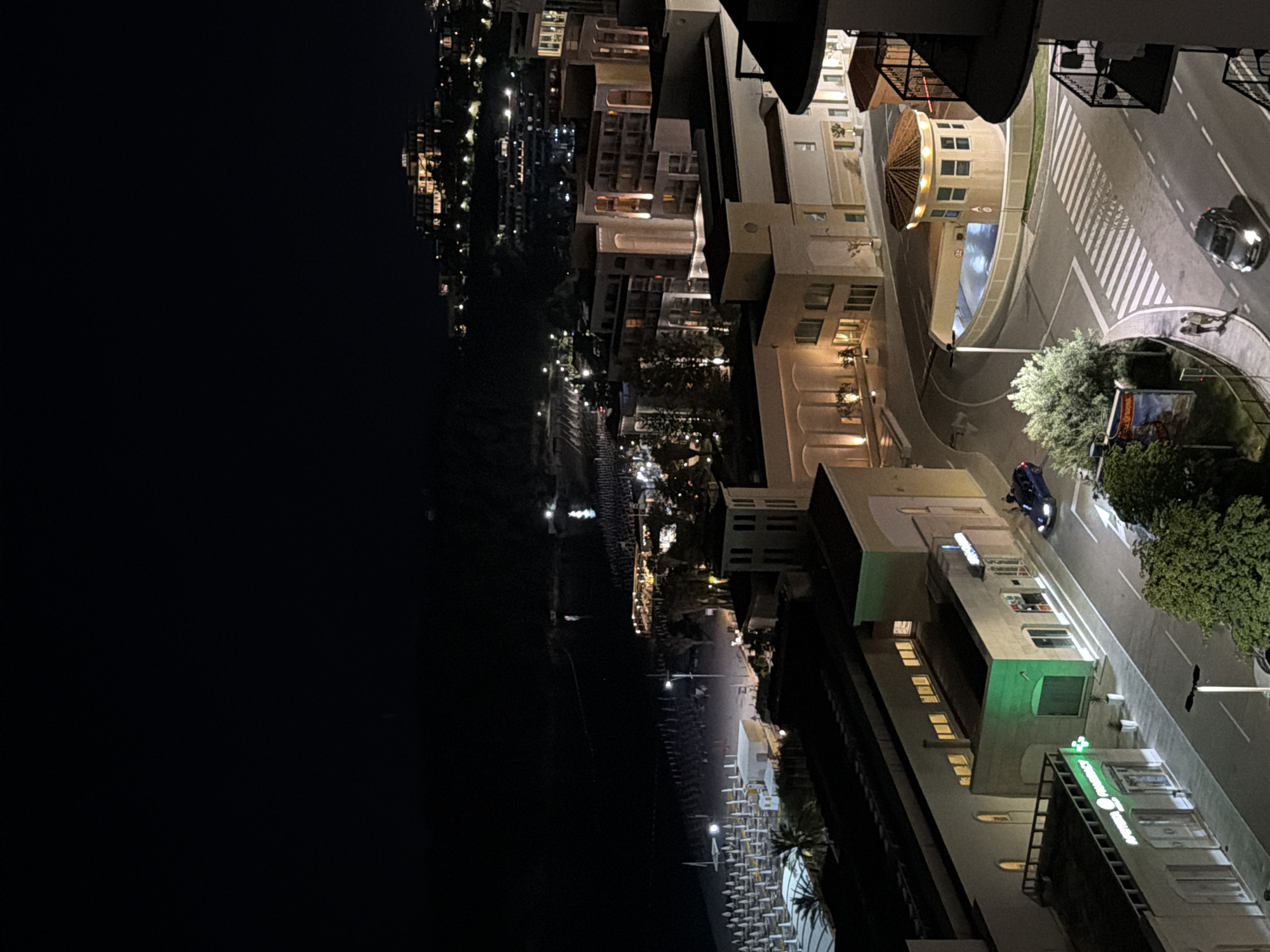 Nighttime coastal scenes captured in Boreti, Montenegro