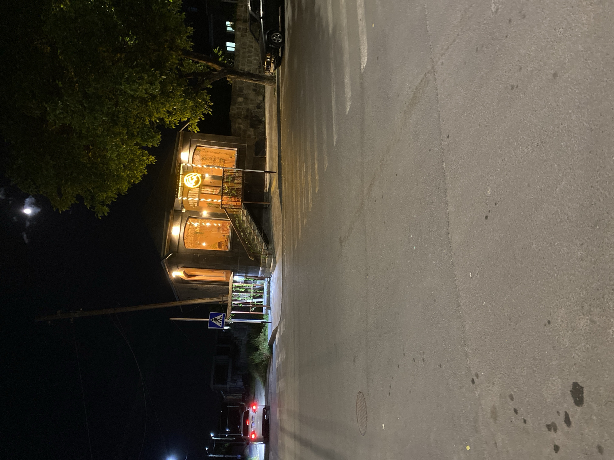 Quiet night streets in Gyumri, Armenia