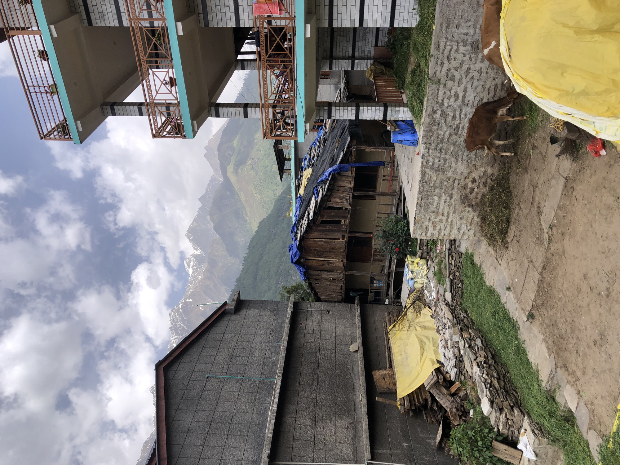 Morning glimpses of traditional life in Himalayan village Vashisht