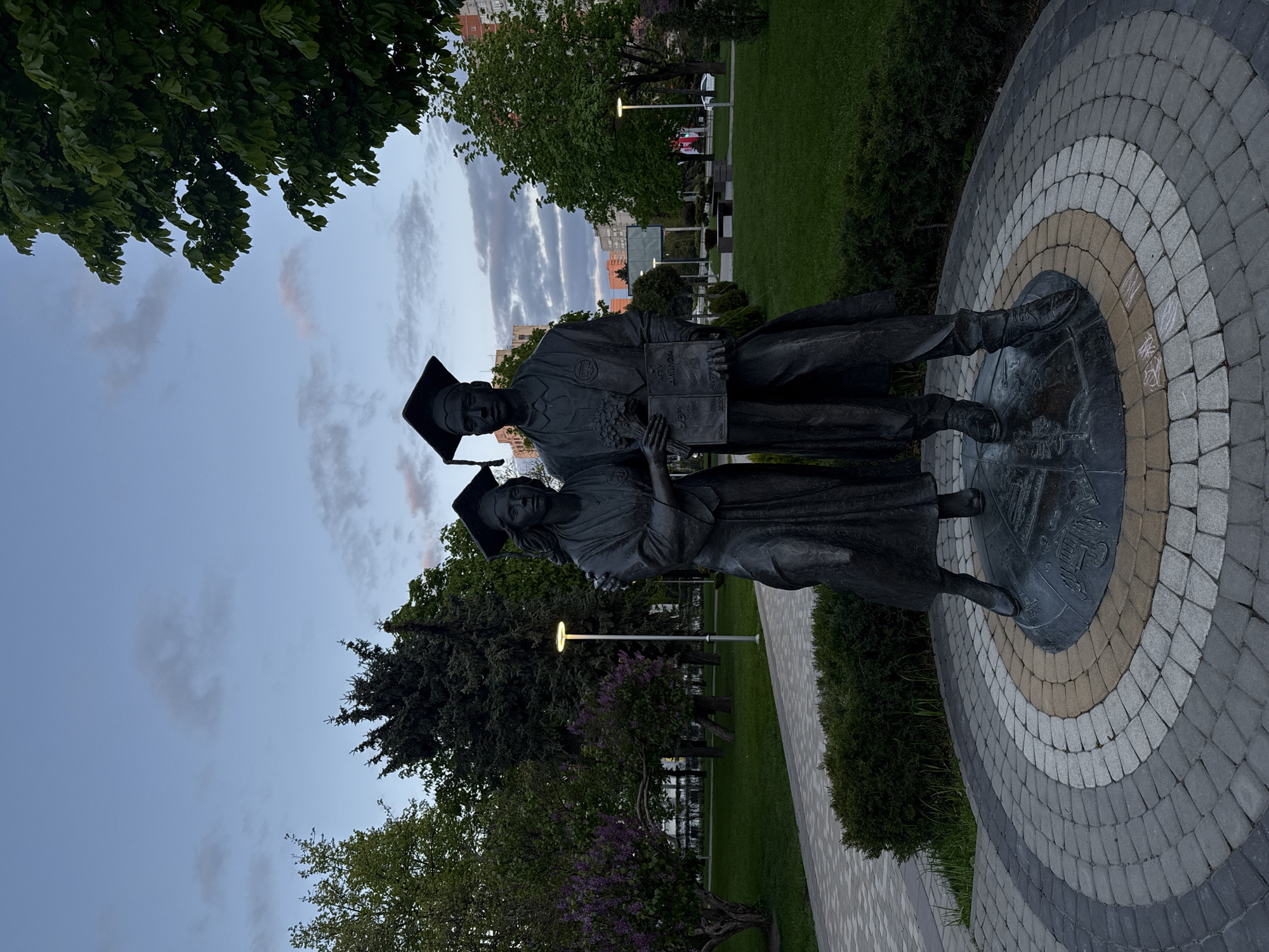 Bronze statues observed at park in Rostov-on-Don
