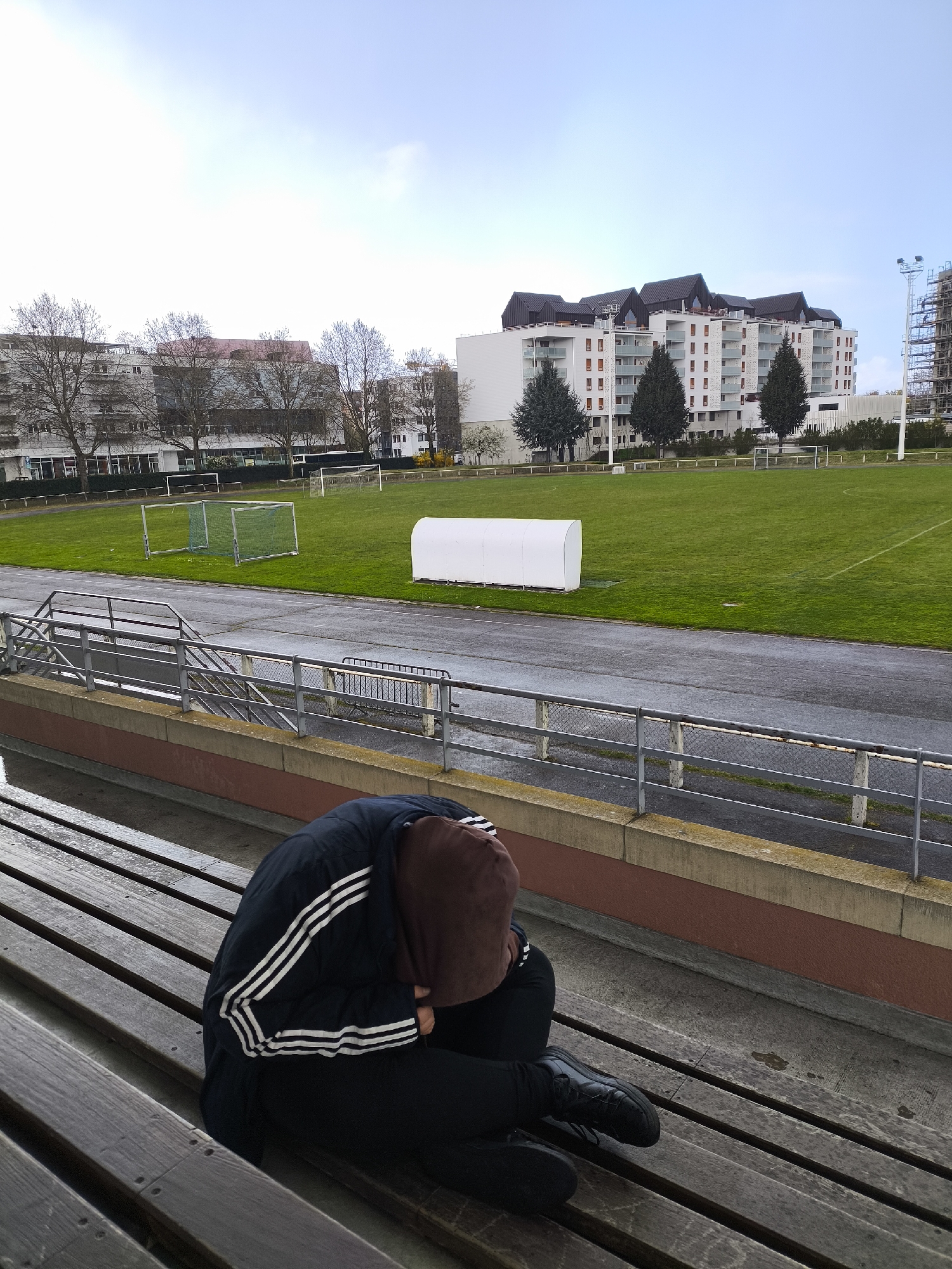 Soccer stadium activity captured by witnesses in Schiltigheim