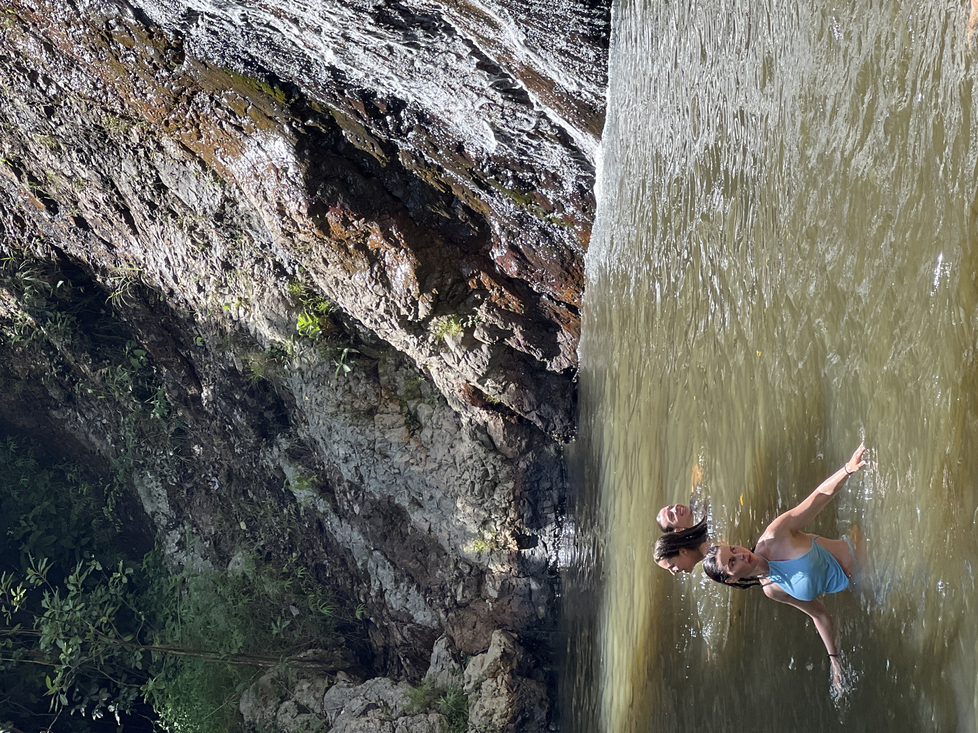 Morning visitors enjoy natural waterfall swimming in Baan Thurian