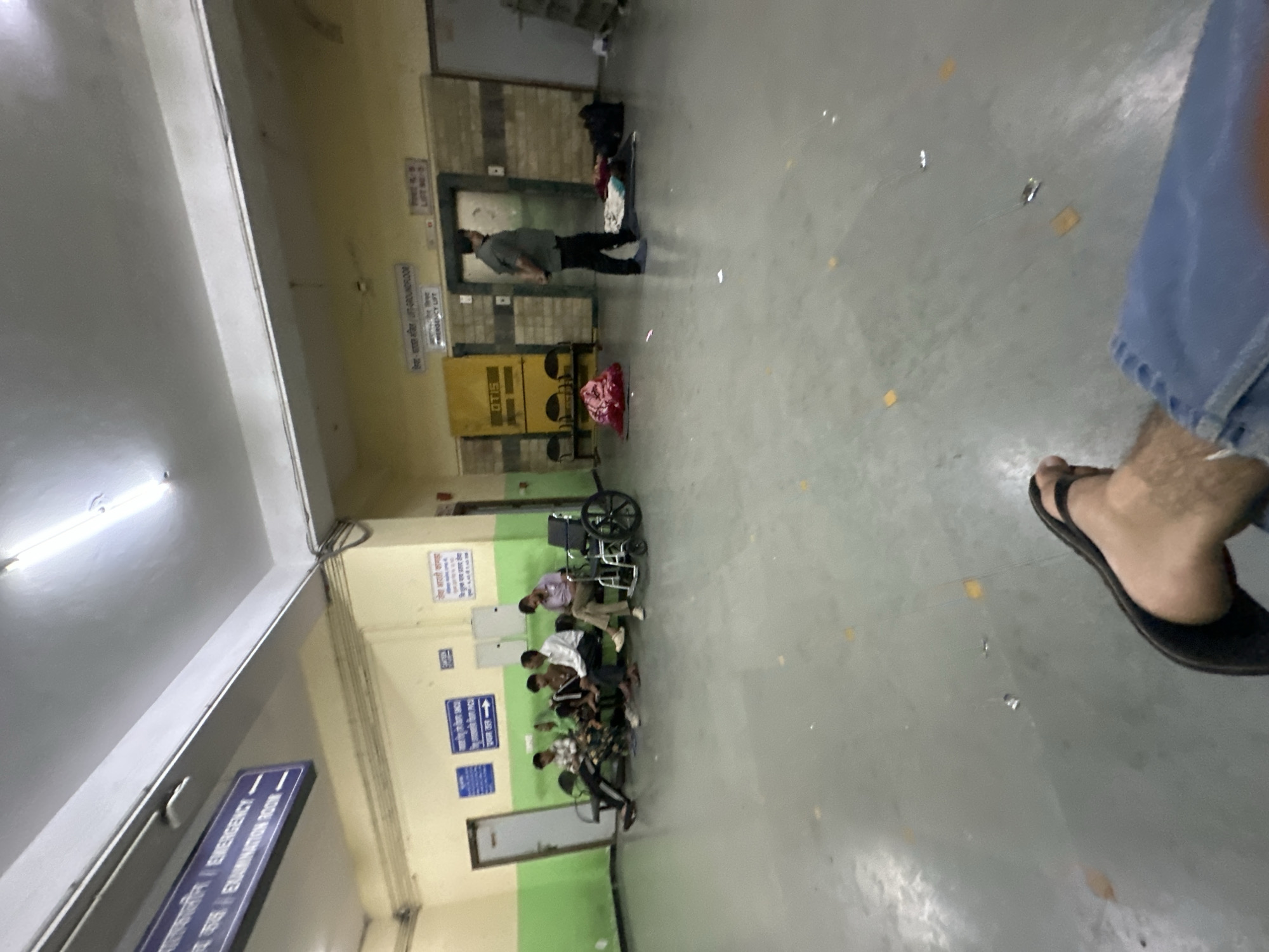 Inside a busy Indian hospital emergency waiting area