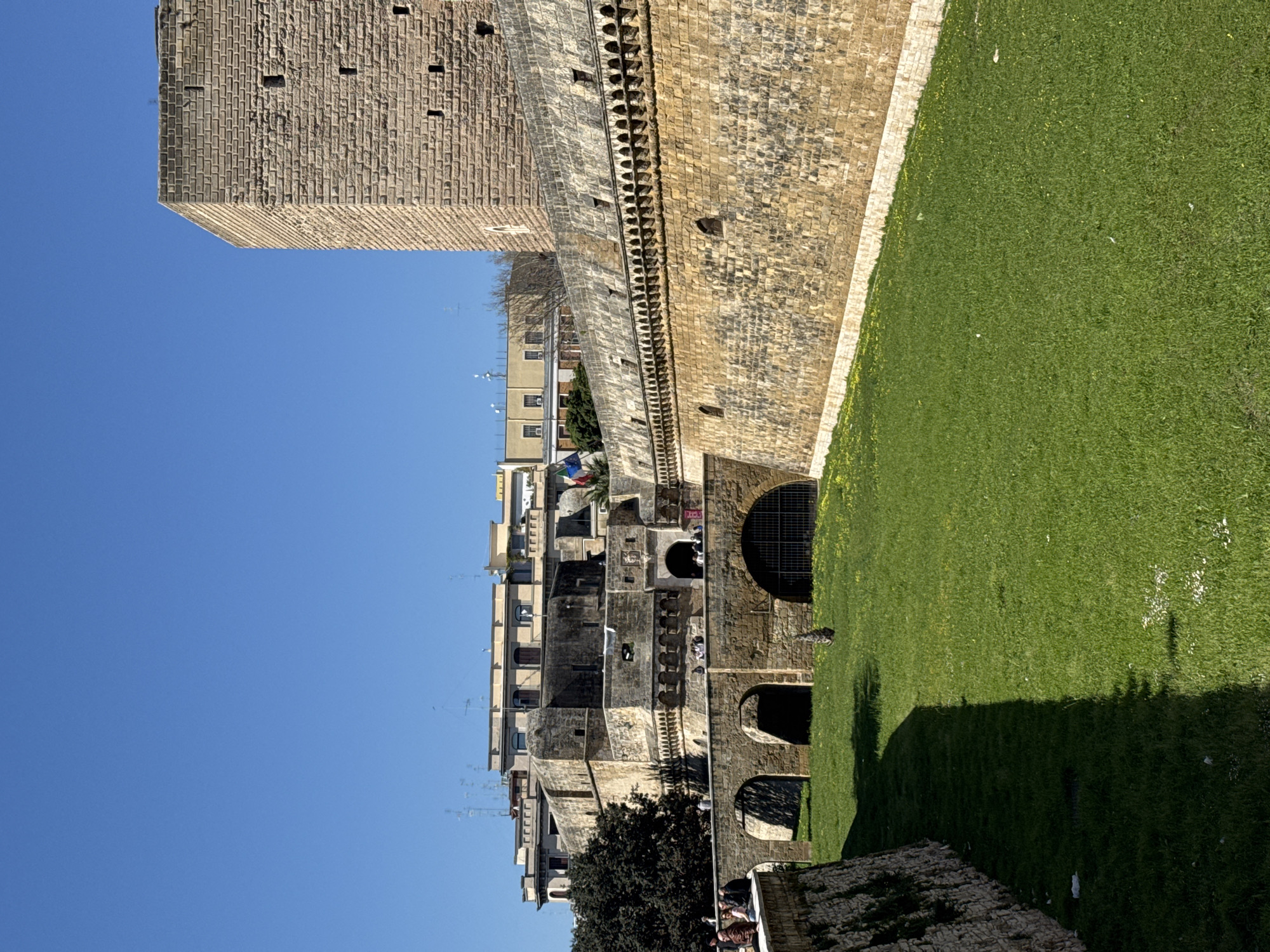 Medieval castle grounds photographed in Bari, Italy