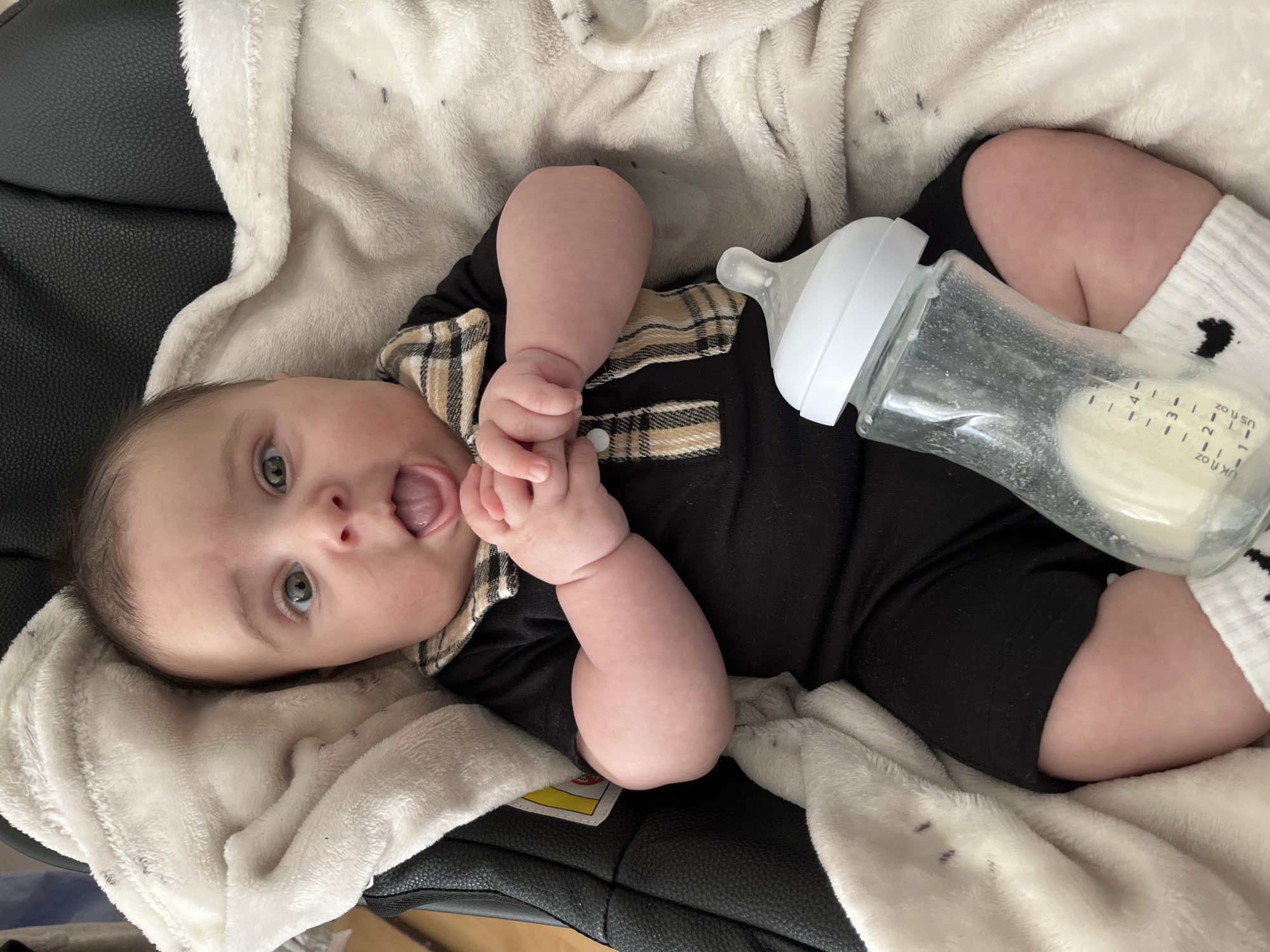 Baby documented in multiple settings across Frankfurt morning hours
