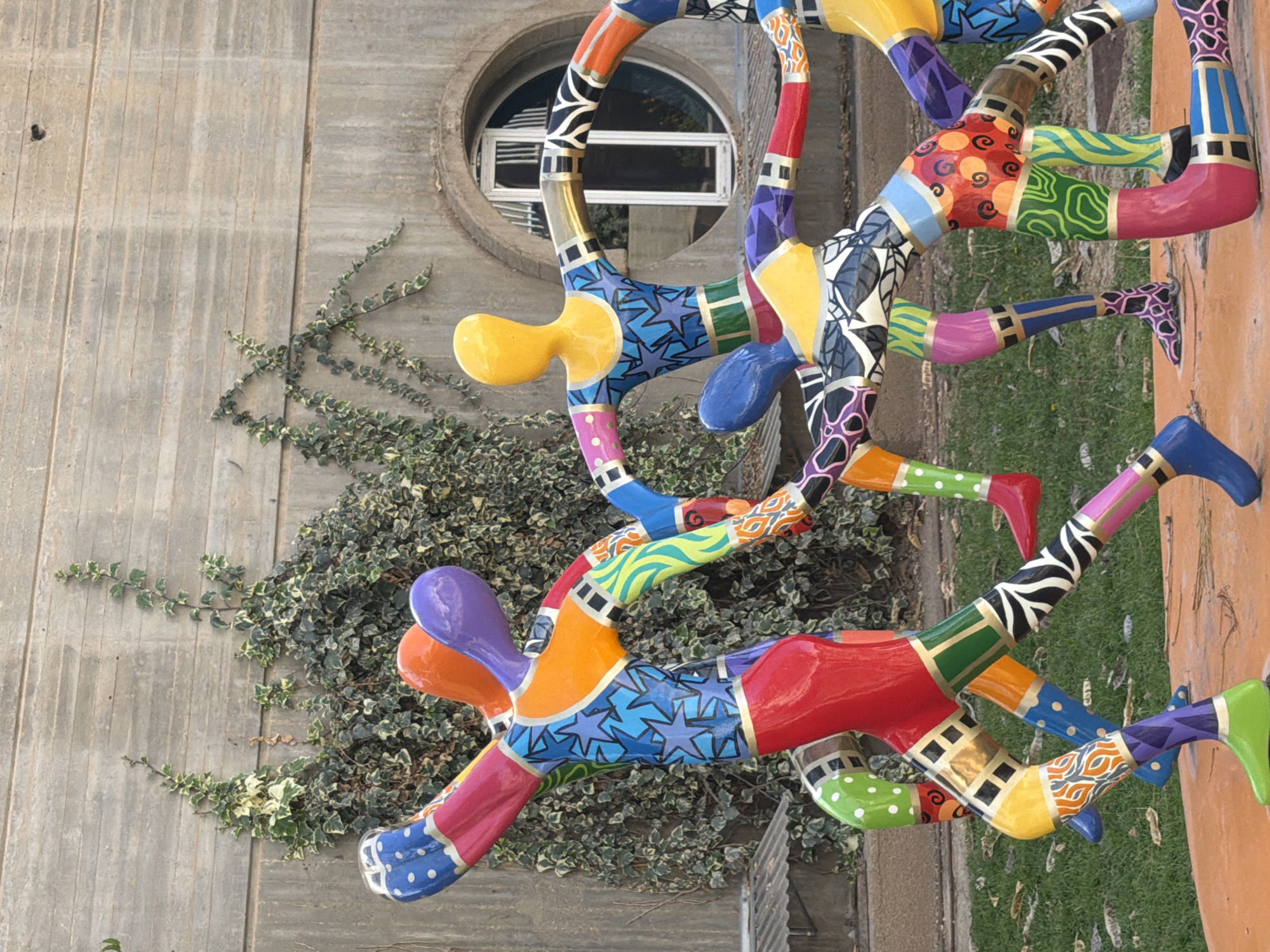 Colorful circular sculpture spotted outside Be'er-Sheva building
