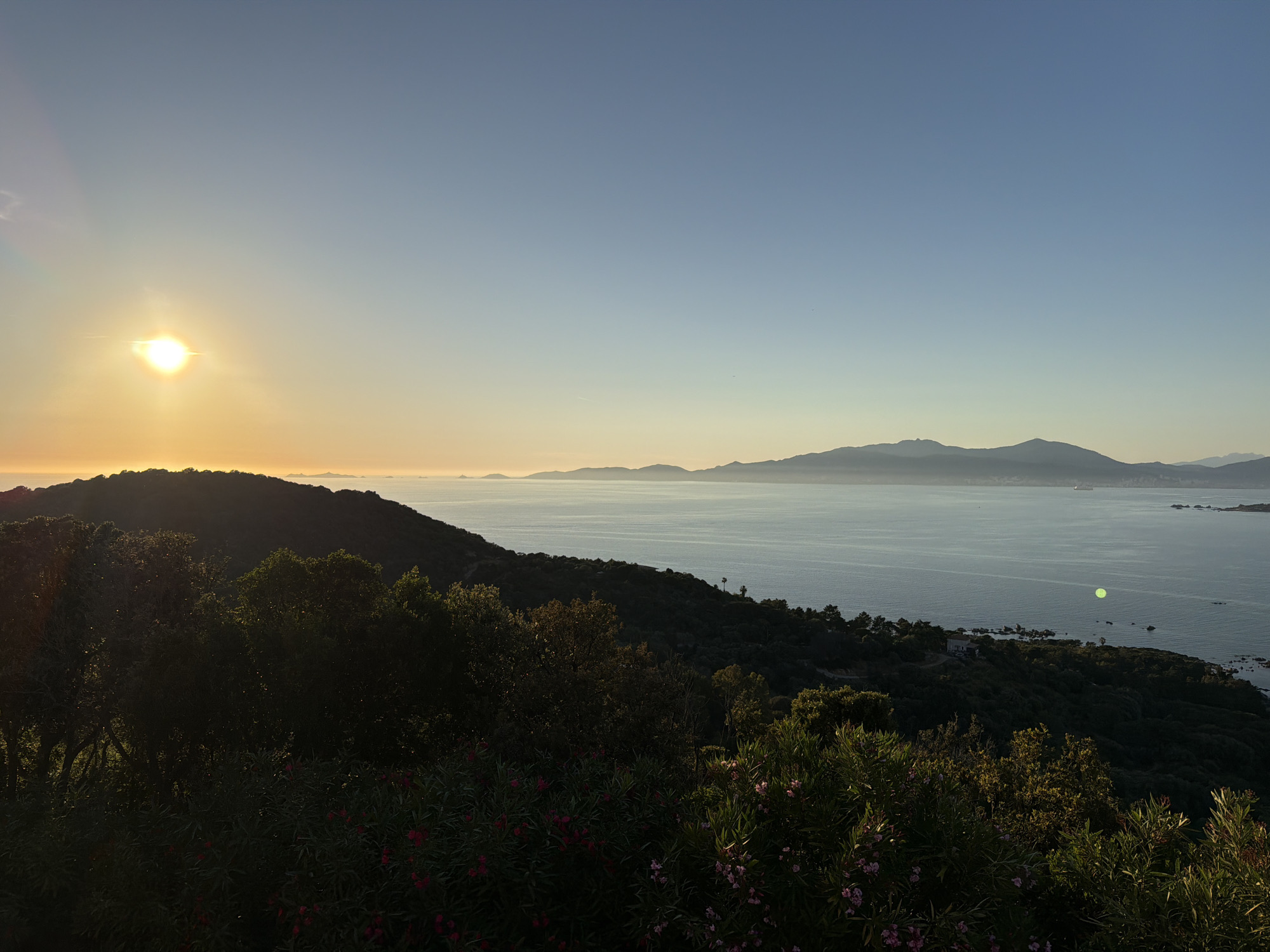 Sunset coastal scenes captured in Coti-Chiavari, France