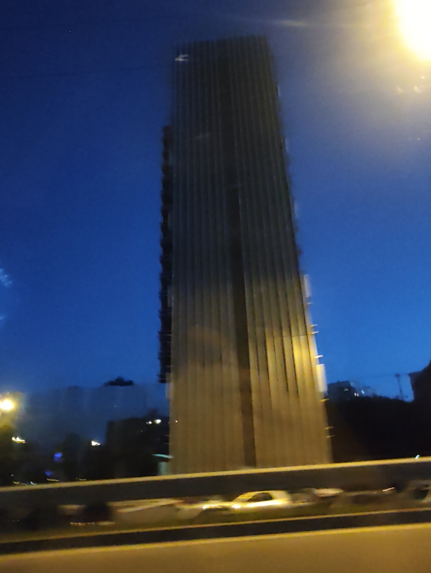 Evening commute documented through Sofia streets amid construction activity