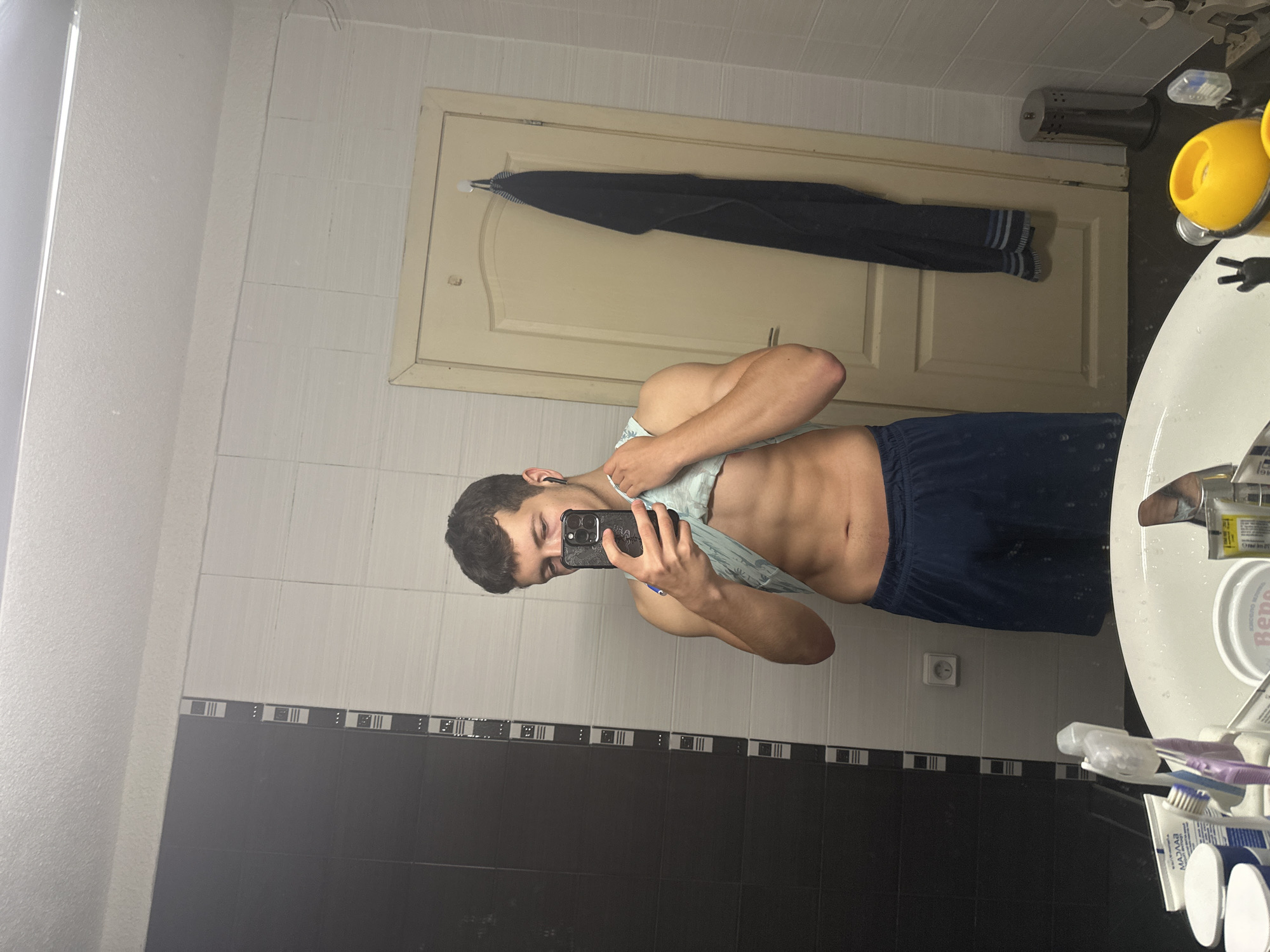 Bathroom selfies, anime figurines, and a PS4 controller at home