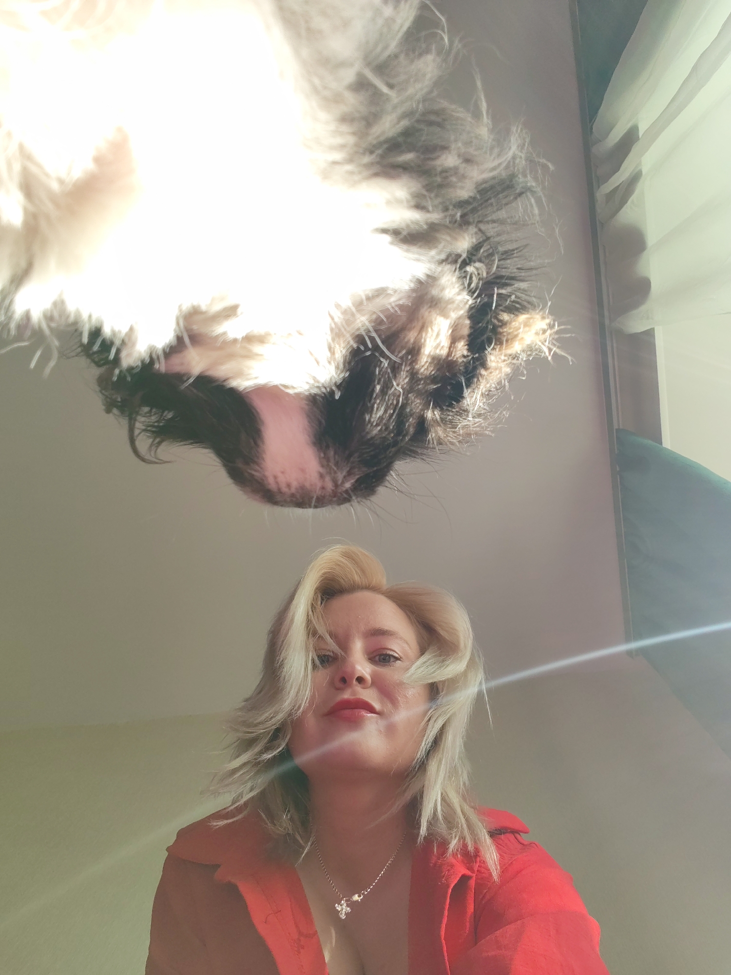 Woman documents early morning routine with dog in Izhevsk