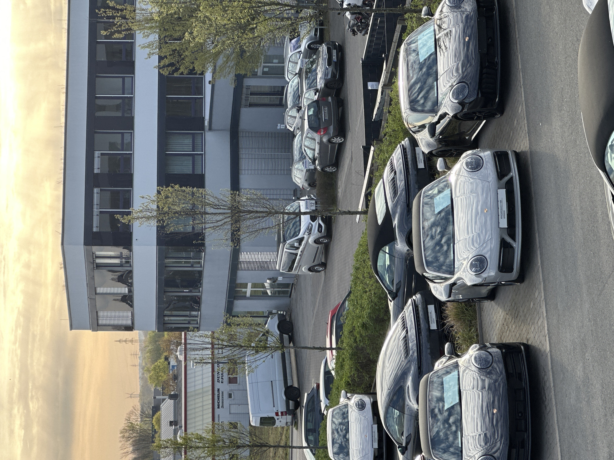Porsche-filled parking lot spotted near office building in Holzwickede
