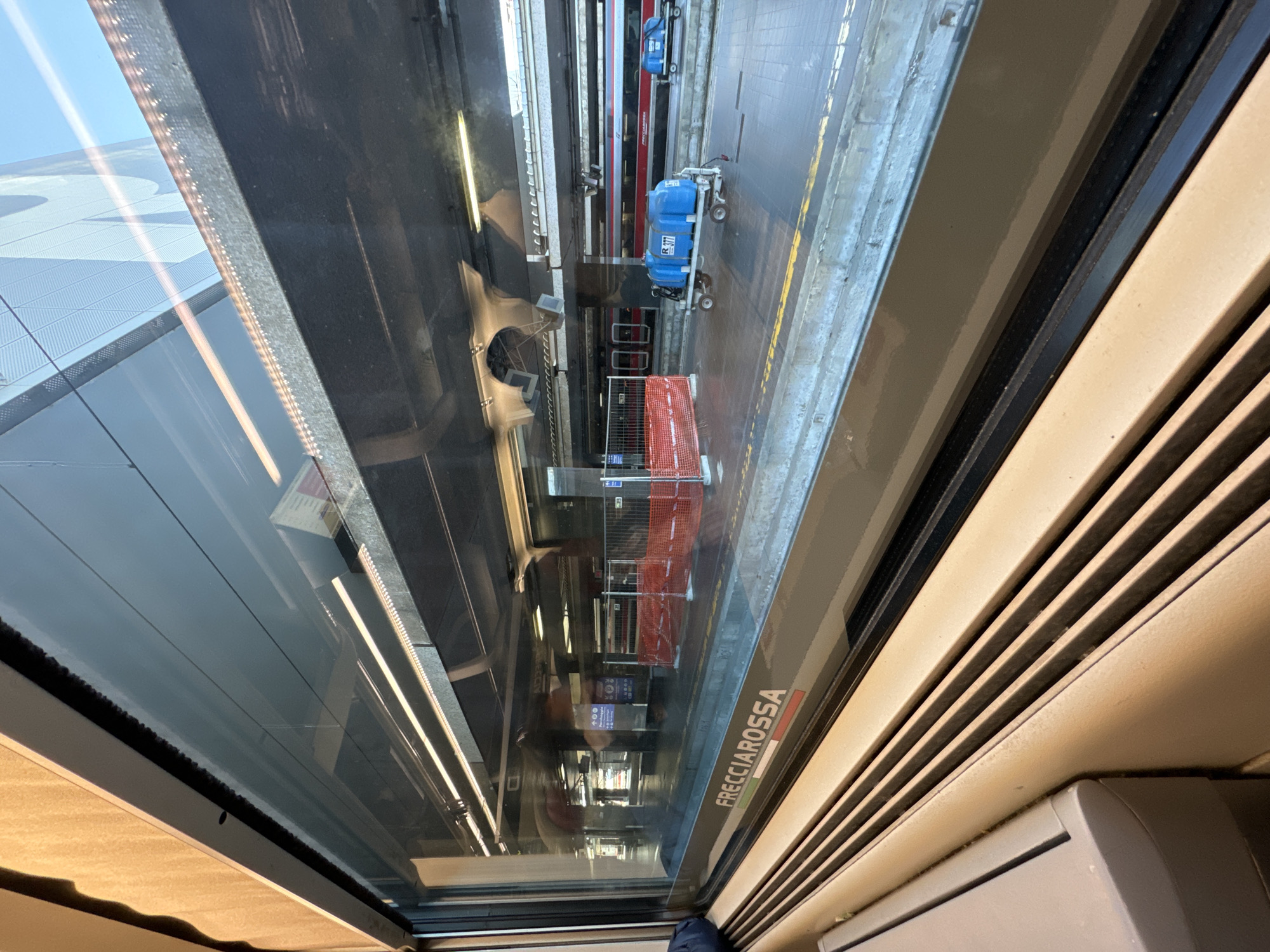 Morning Frecciarossa departure captured from Rome to Florence