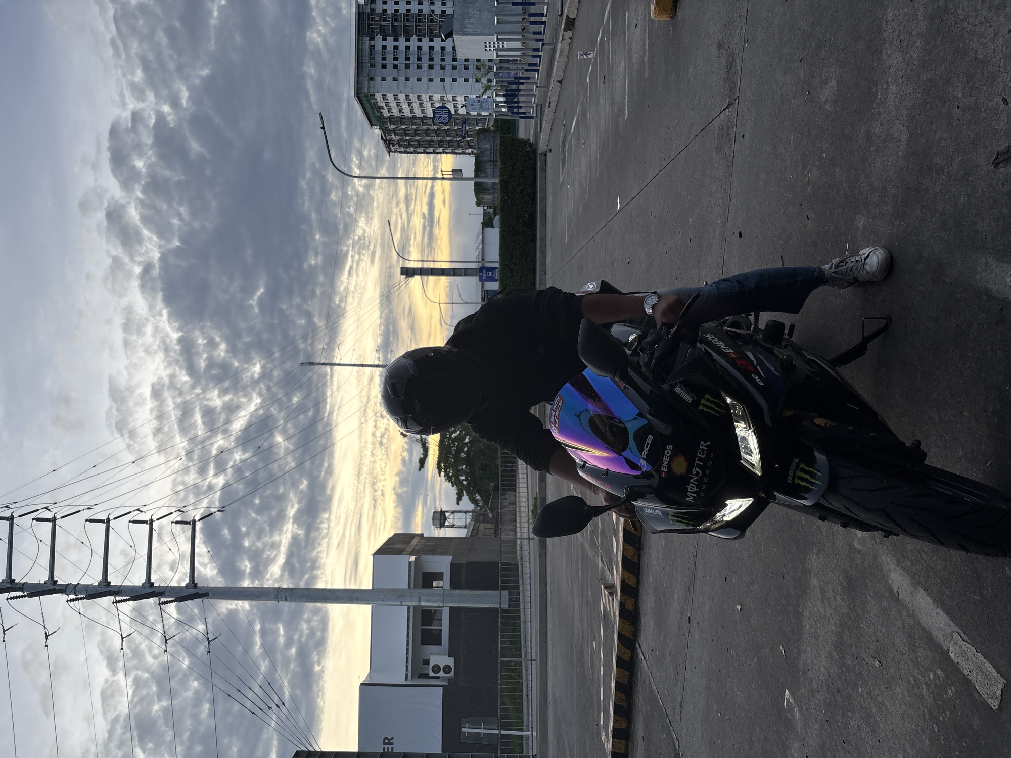 Motorcycle riders gather in Davao City parking lot