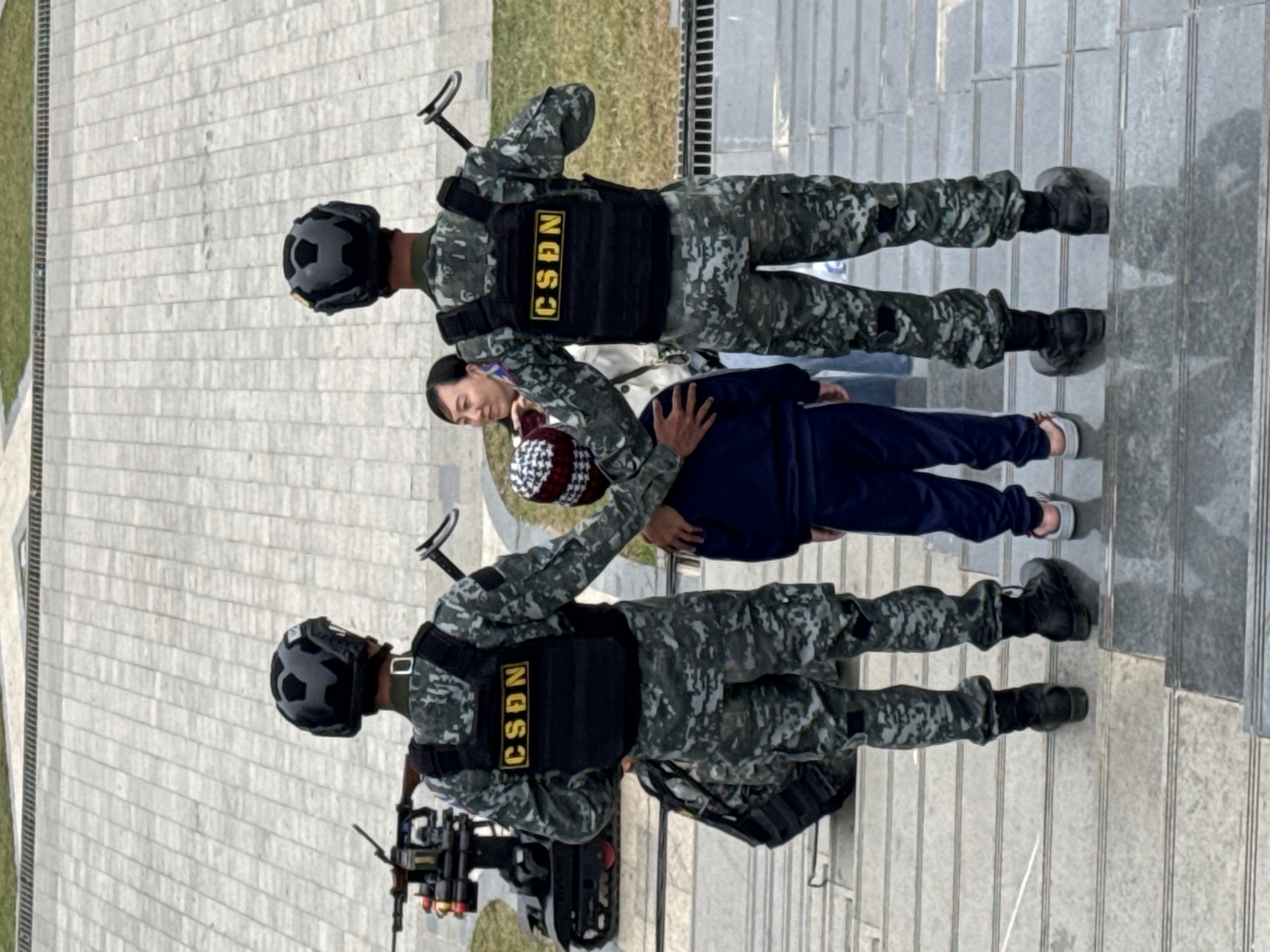 Military display and ceremony at Da Lat's Xuan Huong Lake