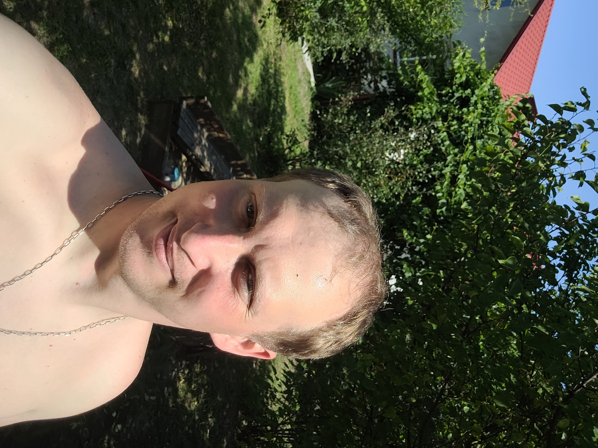 Lazy summer morning: backyard hang, flowers, and cherry tree