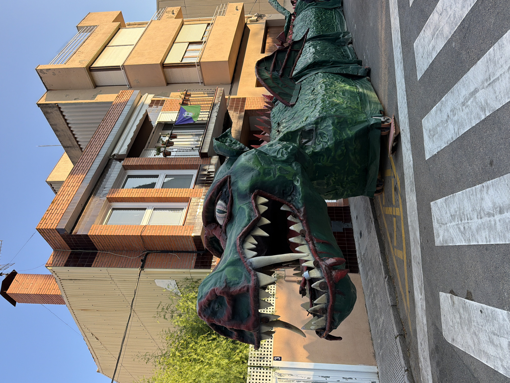 Giant creature parade winds through El Vendrell at dusk