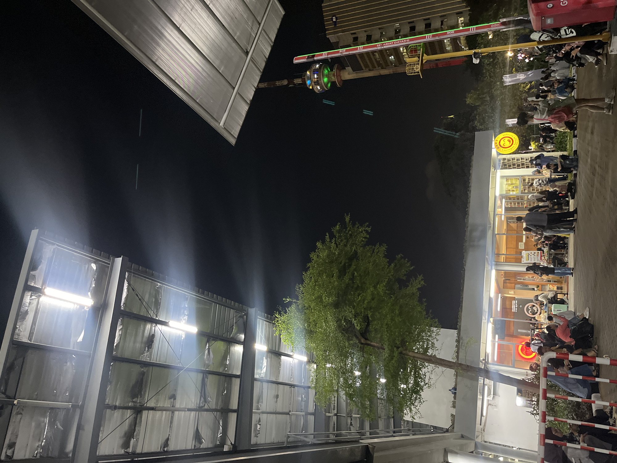 Night scene documented in Central Jakarta entertainment district