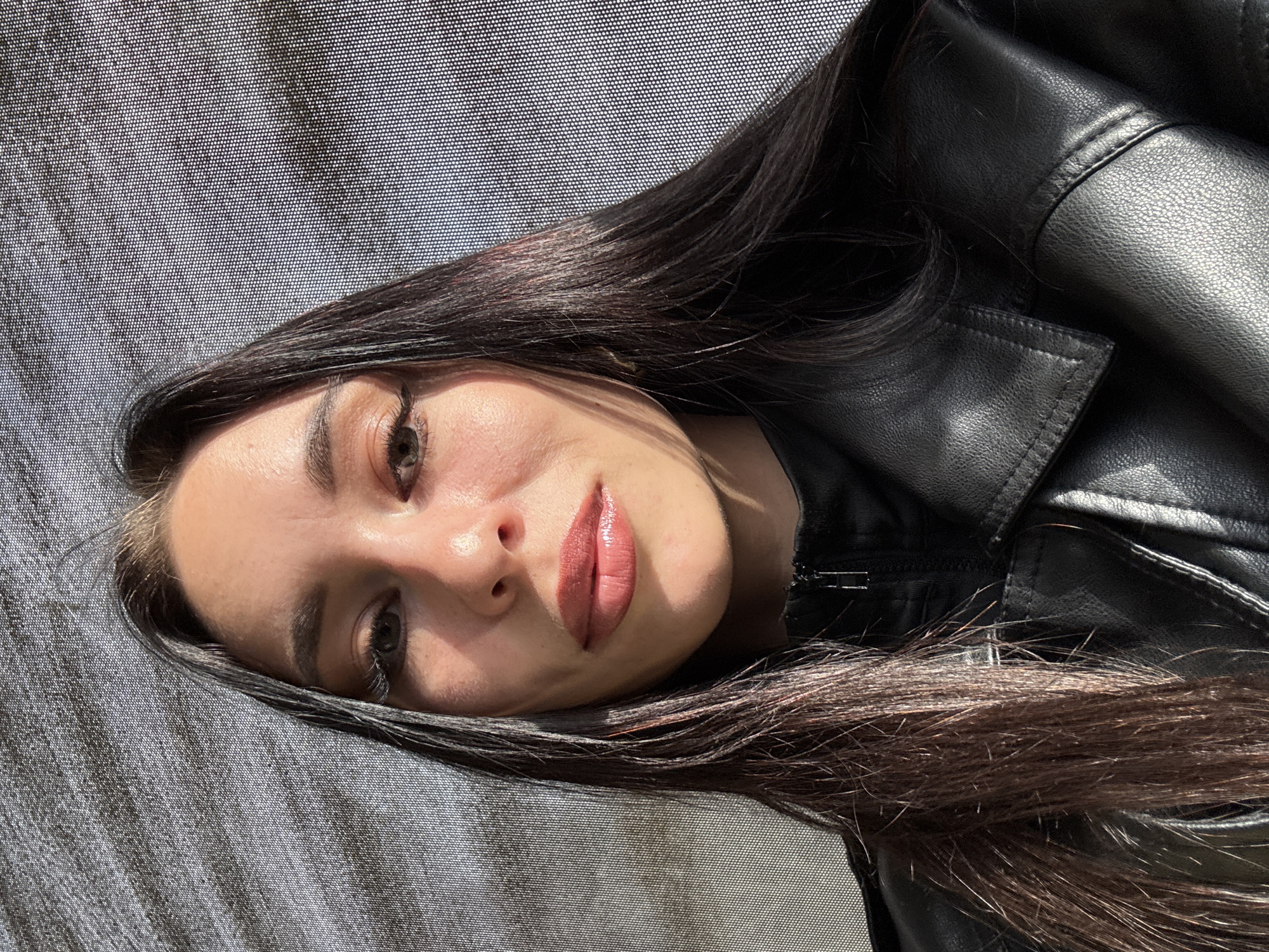 Woman photographed in close-up portrait in Chaikovsky, Russia