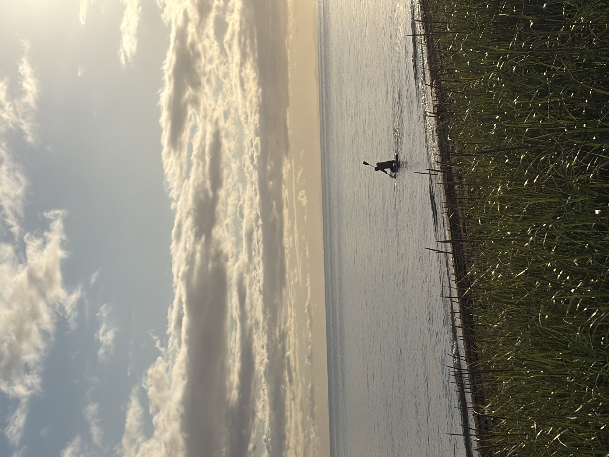 Calm coastal morning near Ozerskoe with paddleboarding and shoreline hangout