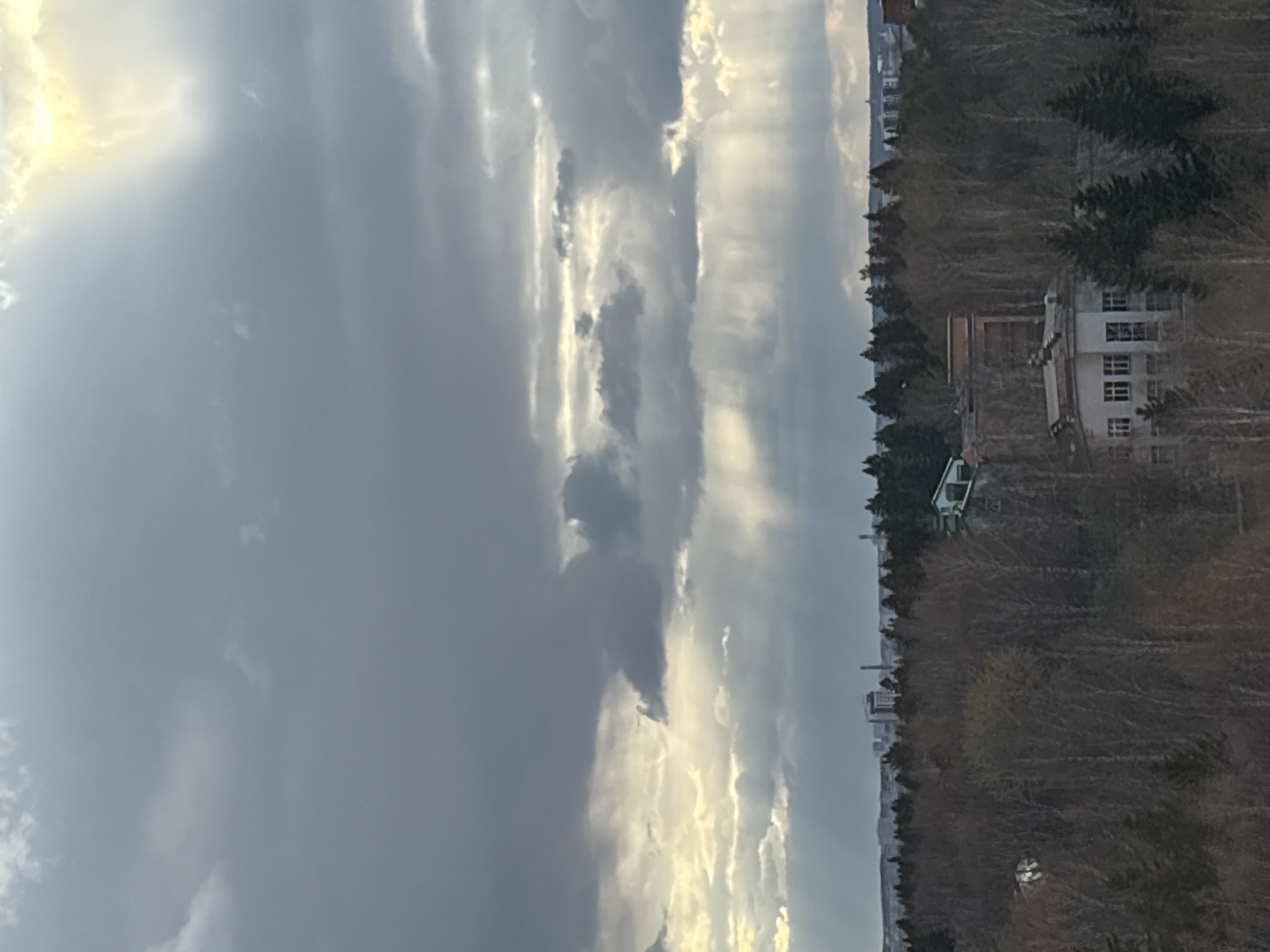 Dramatic skies and sleeping cat captured in Izhevsk