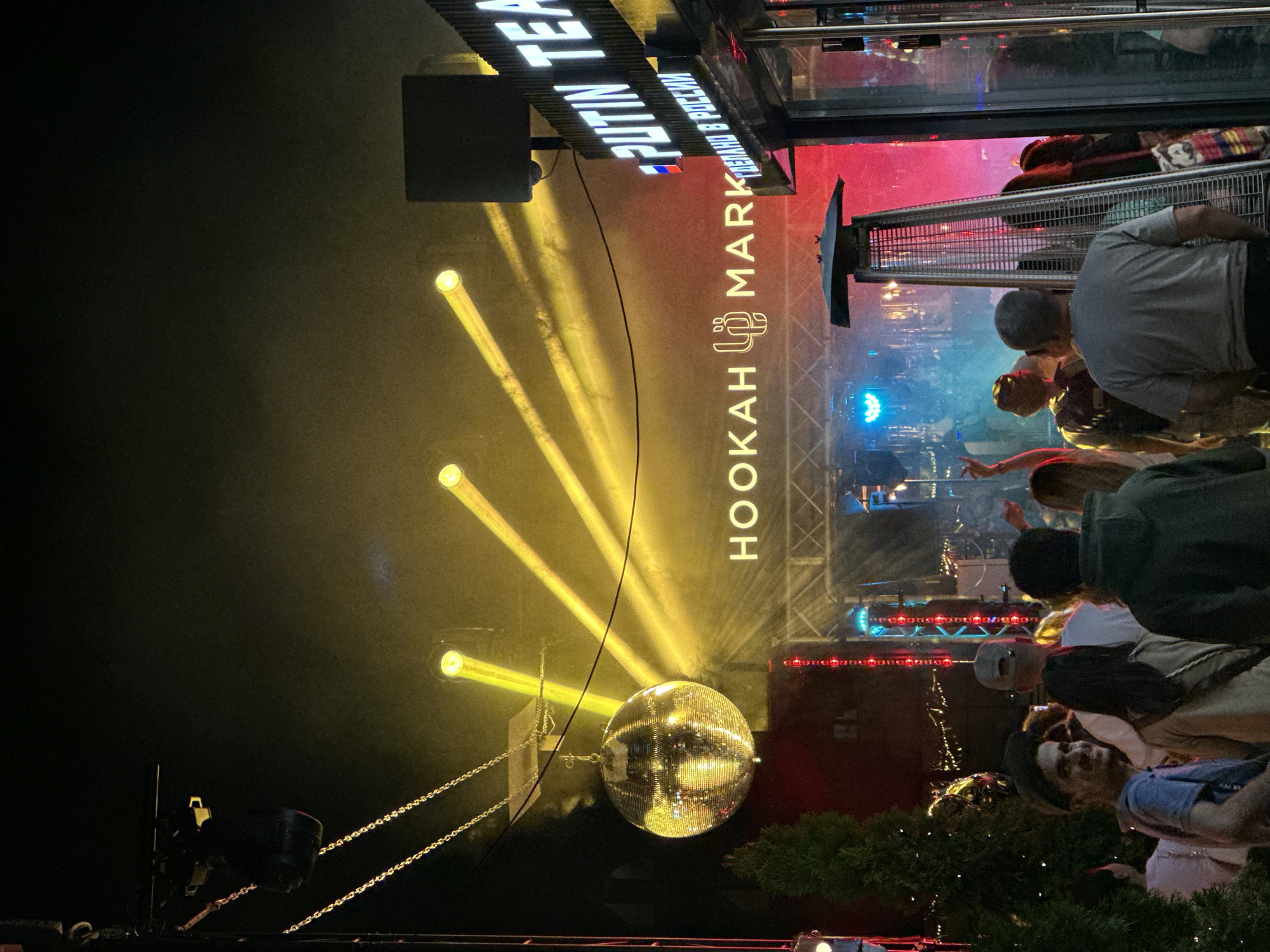 Estosadok resort town after dark: bars, hotels, and streets
