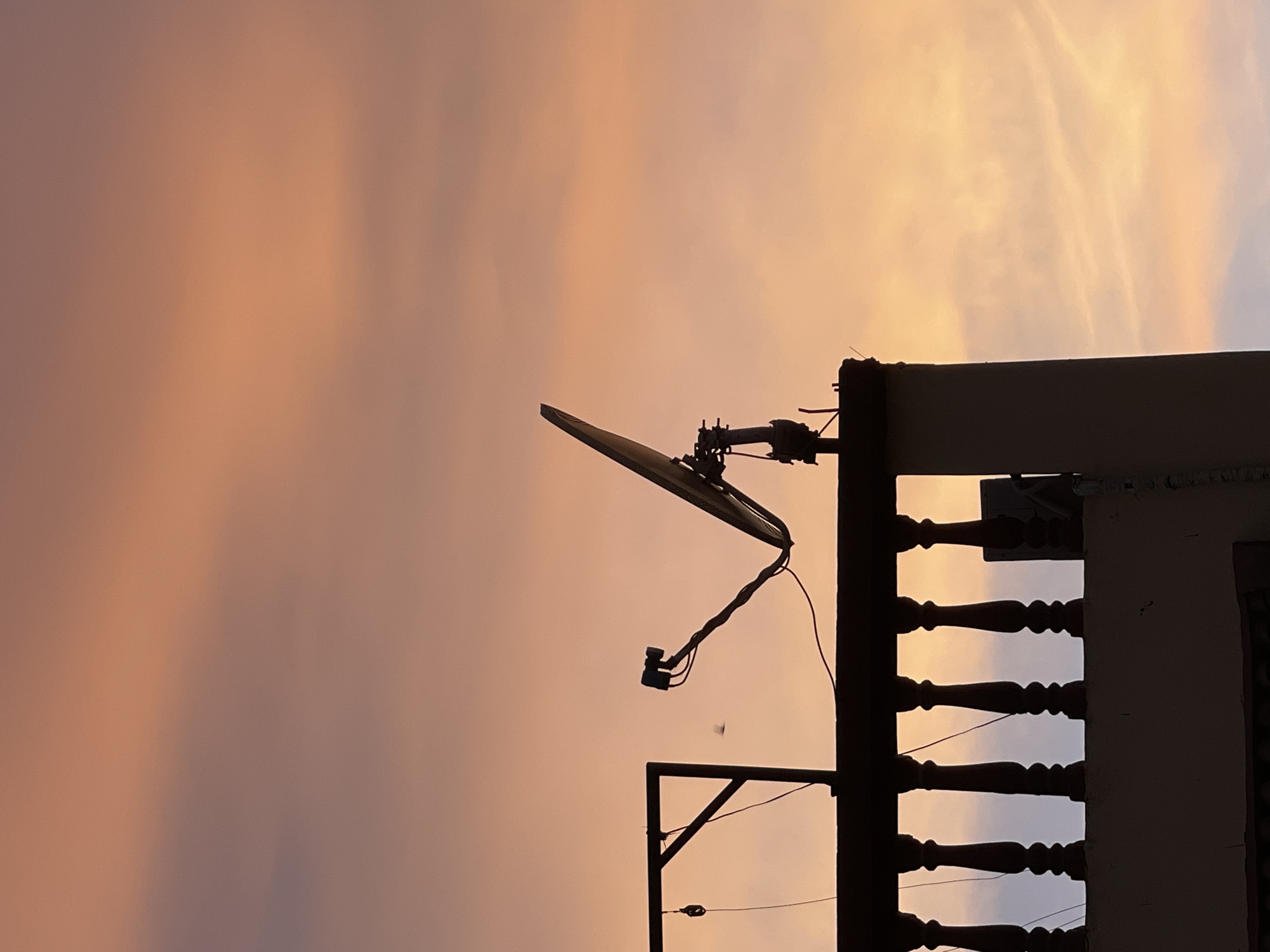 Sunset colors captured across Meknes residential neighborhoods