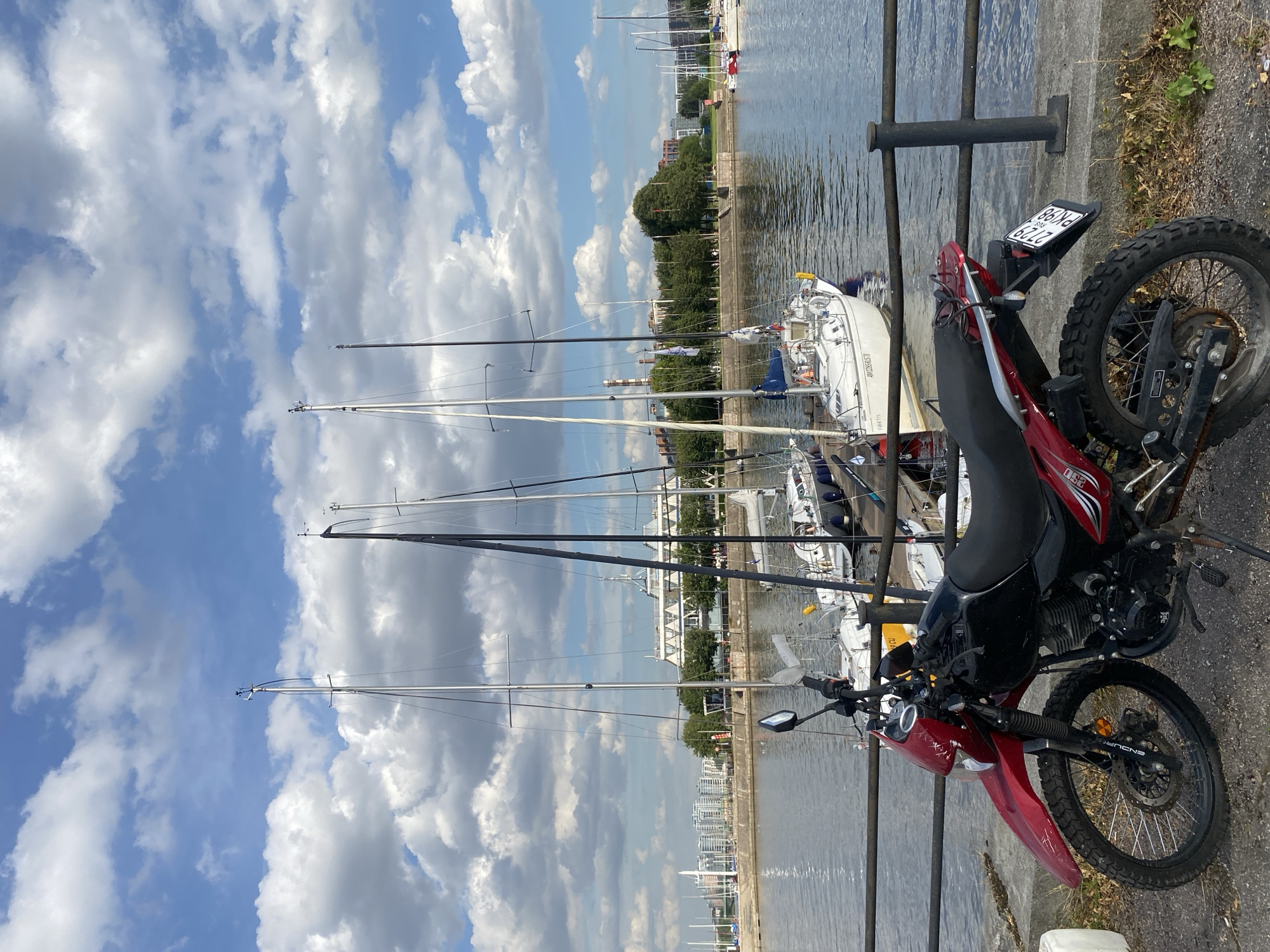 Sailboats and watercraft at a Saint Petersburg marina