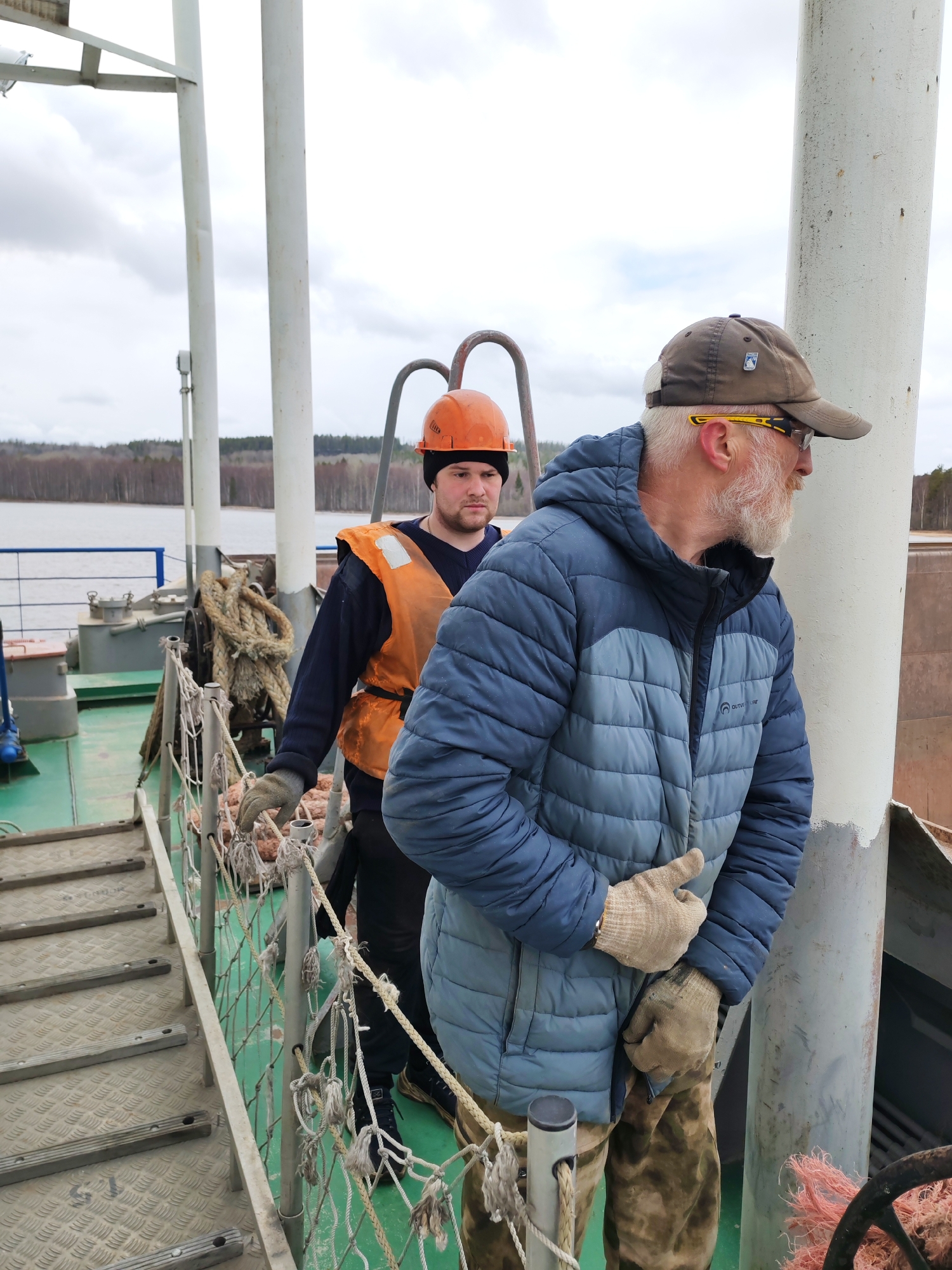 Routine cargo loading operations documented at Russian port terminal